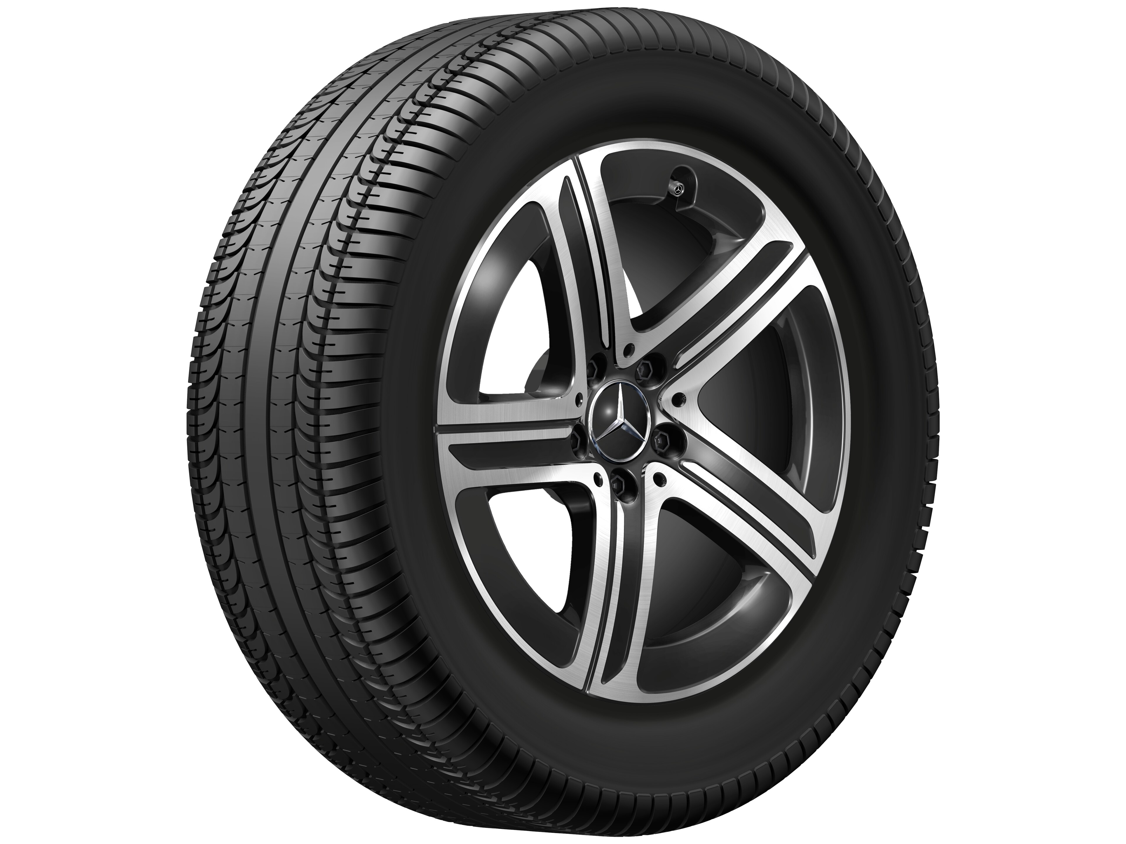 5-spoke wheel, Aero, 45.7 cm (18-inch), High-sheen finish - 9 J x 18 ET 30, black, high-sheen