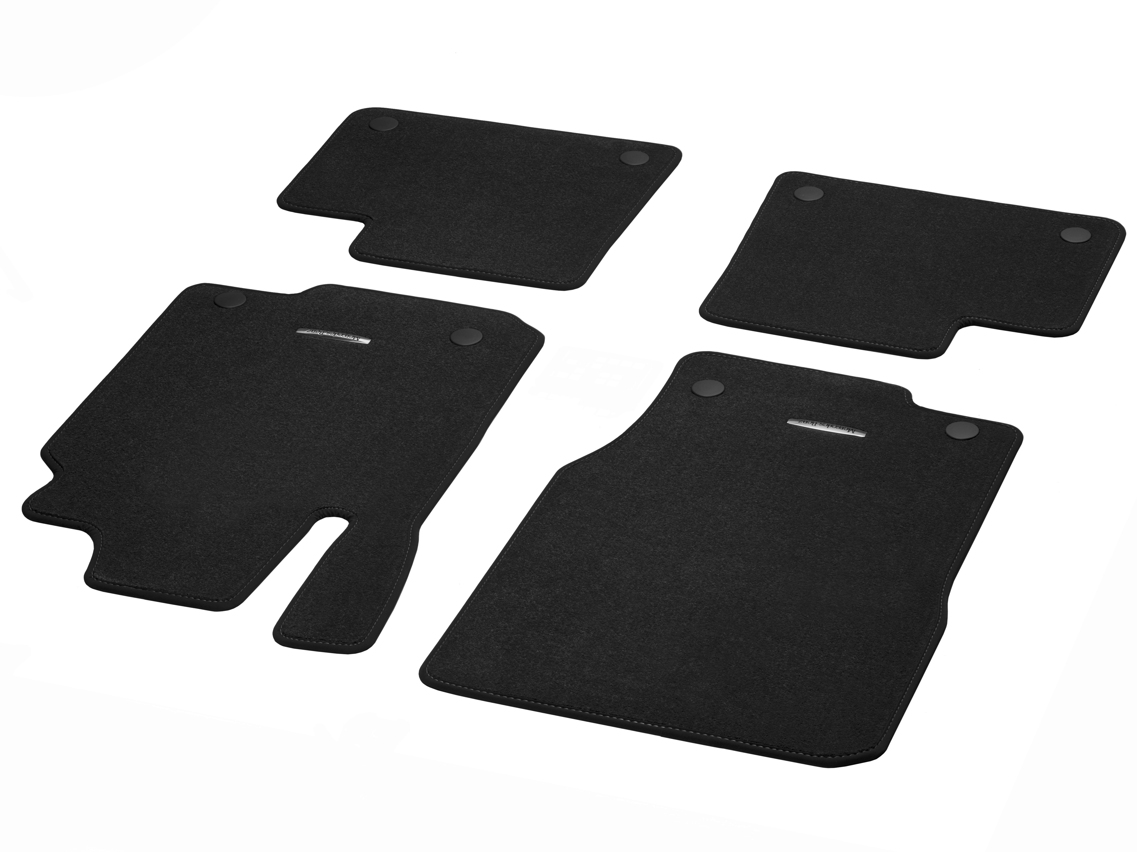 Velour floor mats CLASSIC, Set, Set of 4 - RHD, black