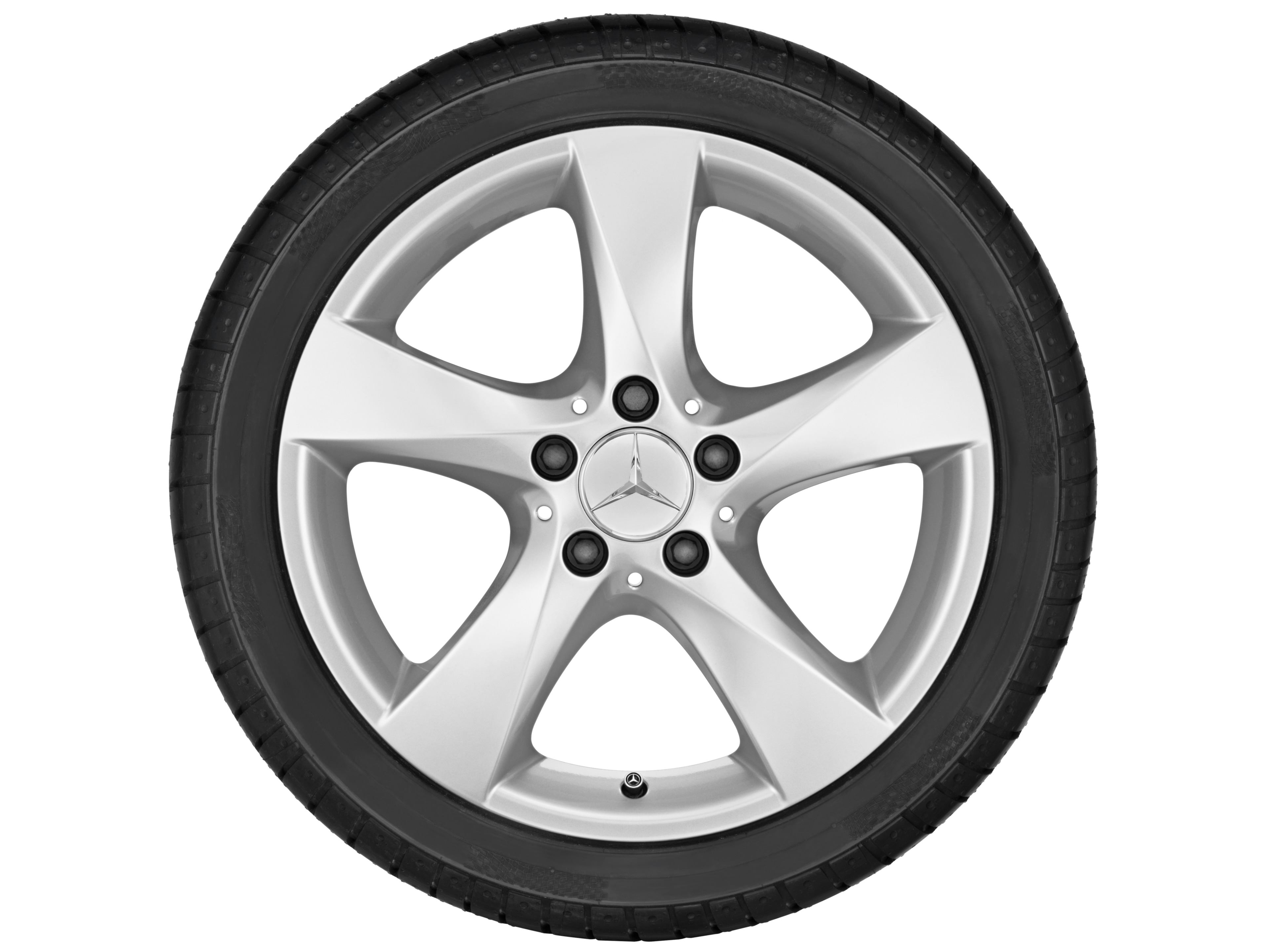 5-spoke wheel, 43.2 cm (17-inch) - 7 J x 17 ET 51, vanadium silver, painted