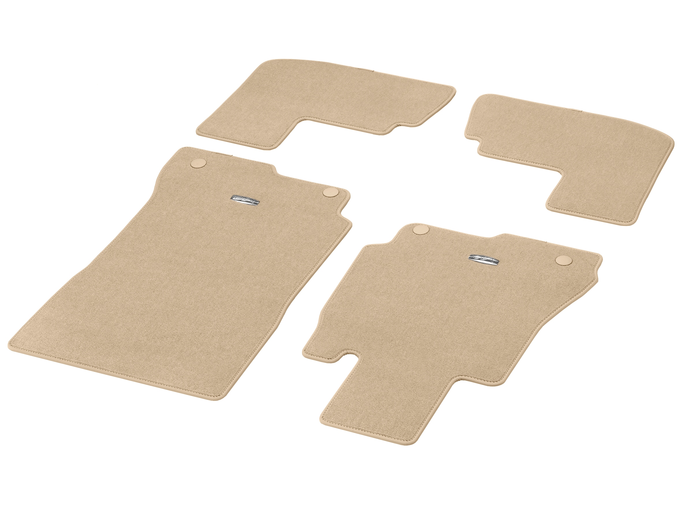 Velour floor mats CLASSIC, Set, Set of 4, V12 - RHD, cashmere beige