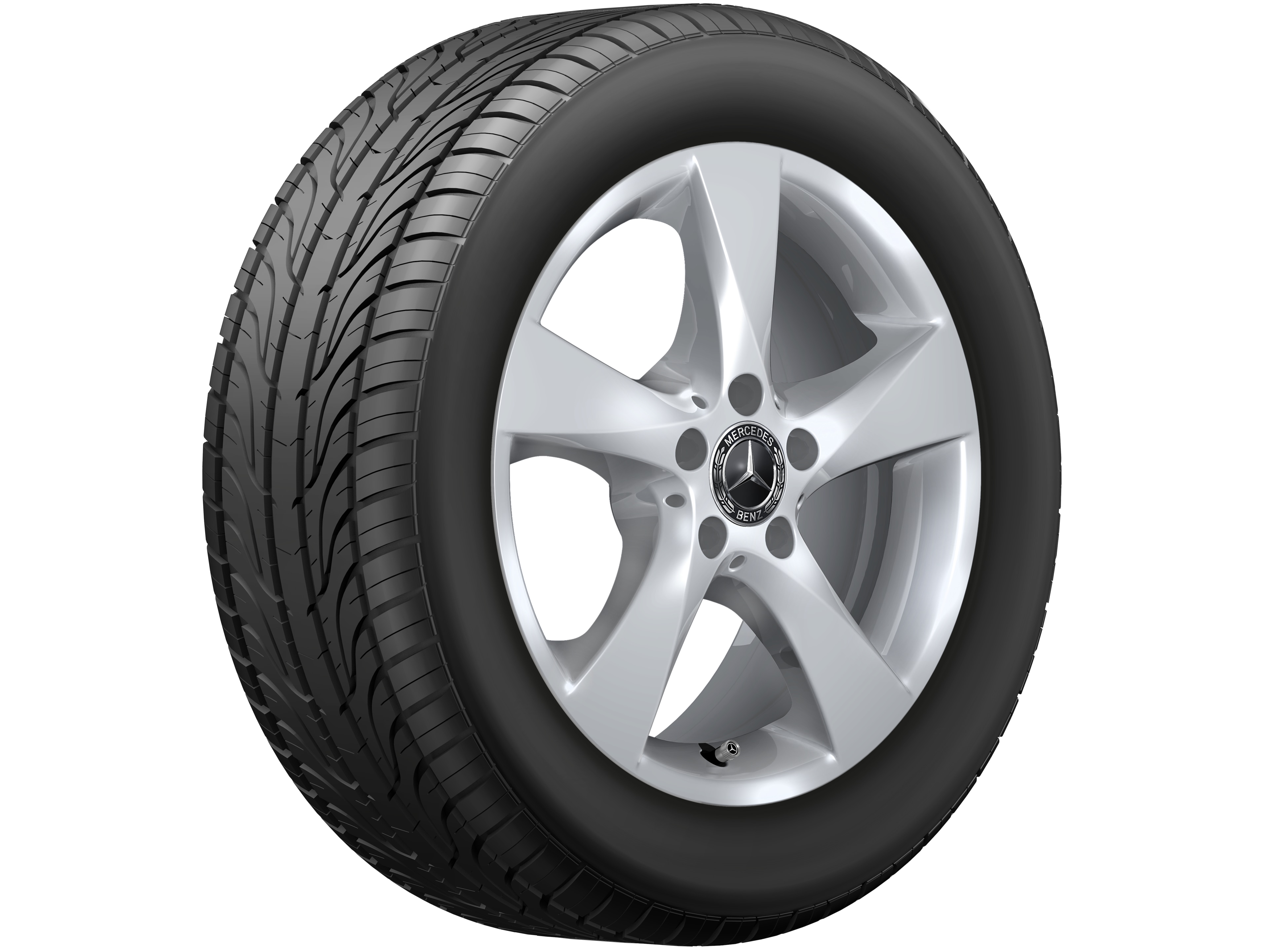 5-spoke wheel - 225/55 R17  101T, 7 J x 17 ET 51