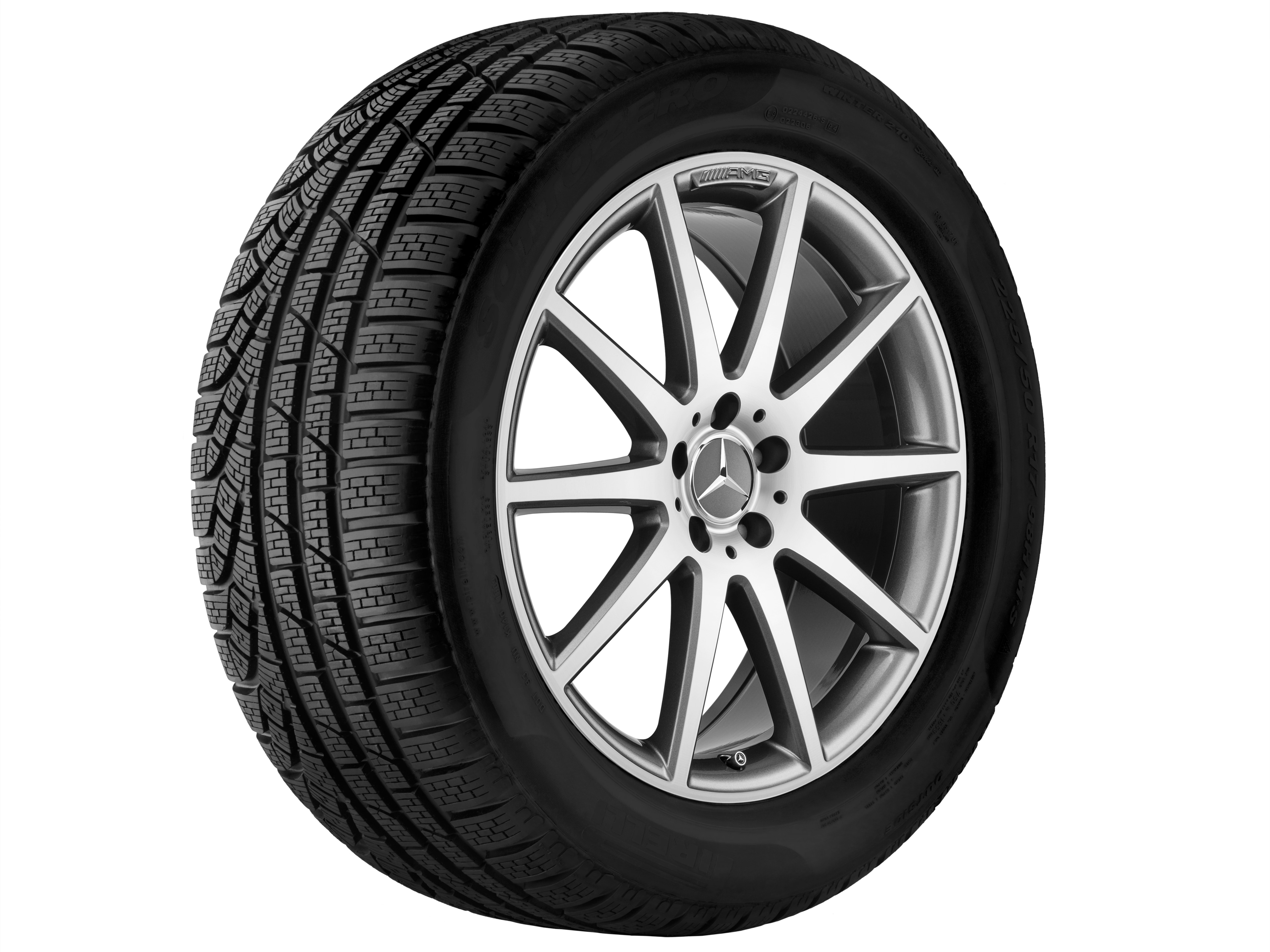 AMG 10-spoke wheel, 48.3 cm (19-inch) - 8 J x 19 ET 19, titanium grey, high-sheen