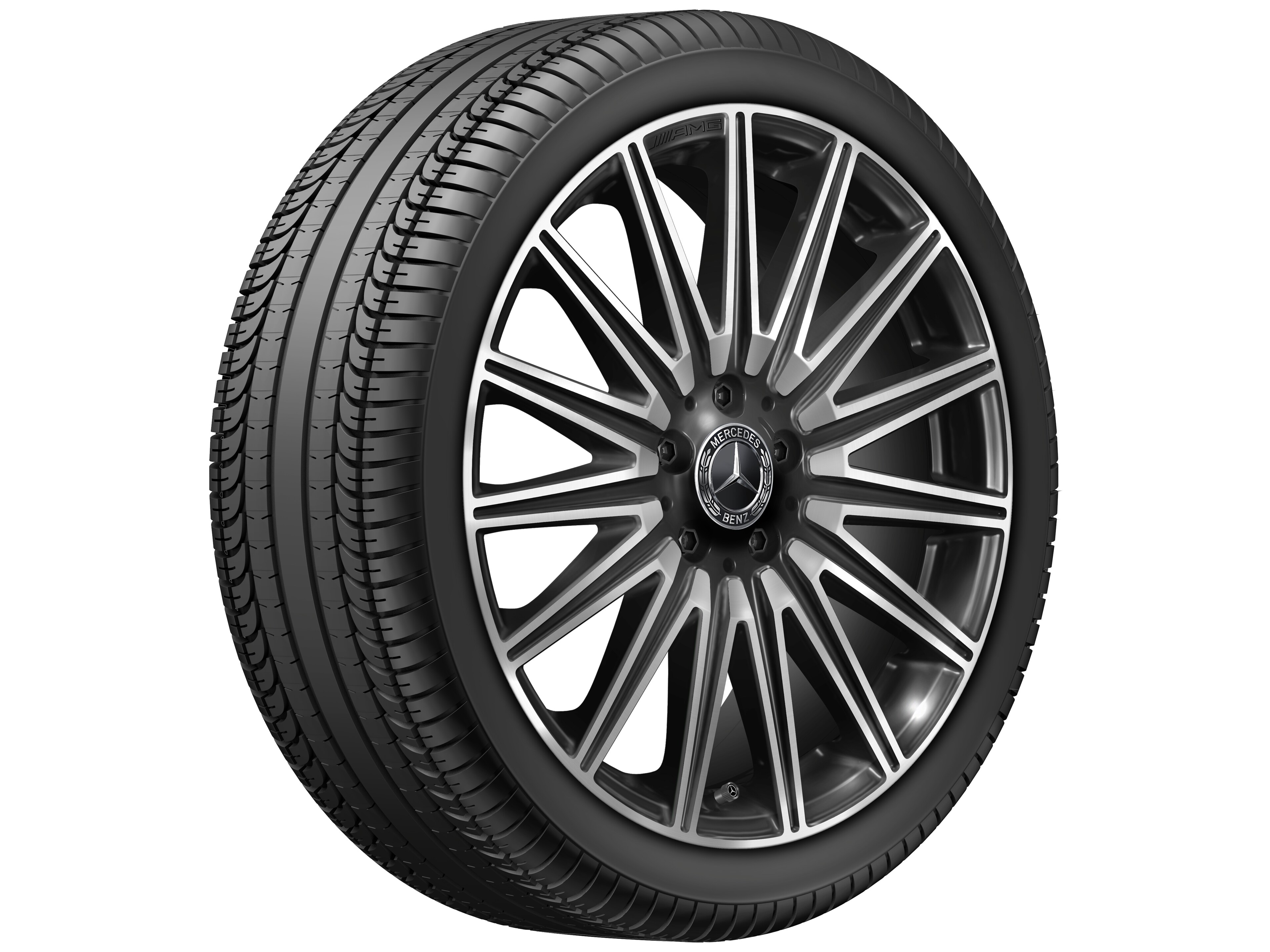 AMG light-alloy wheel, in multi-spoke design, 48.3 cm (19-inch) - 7,5 J x 19 ET 48,4, black