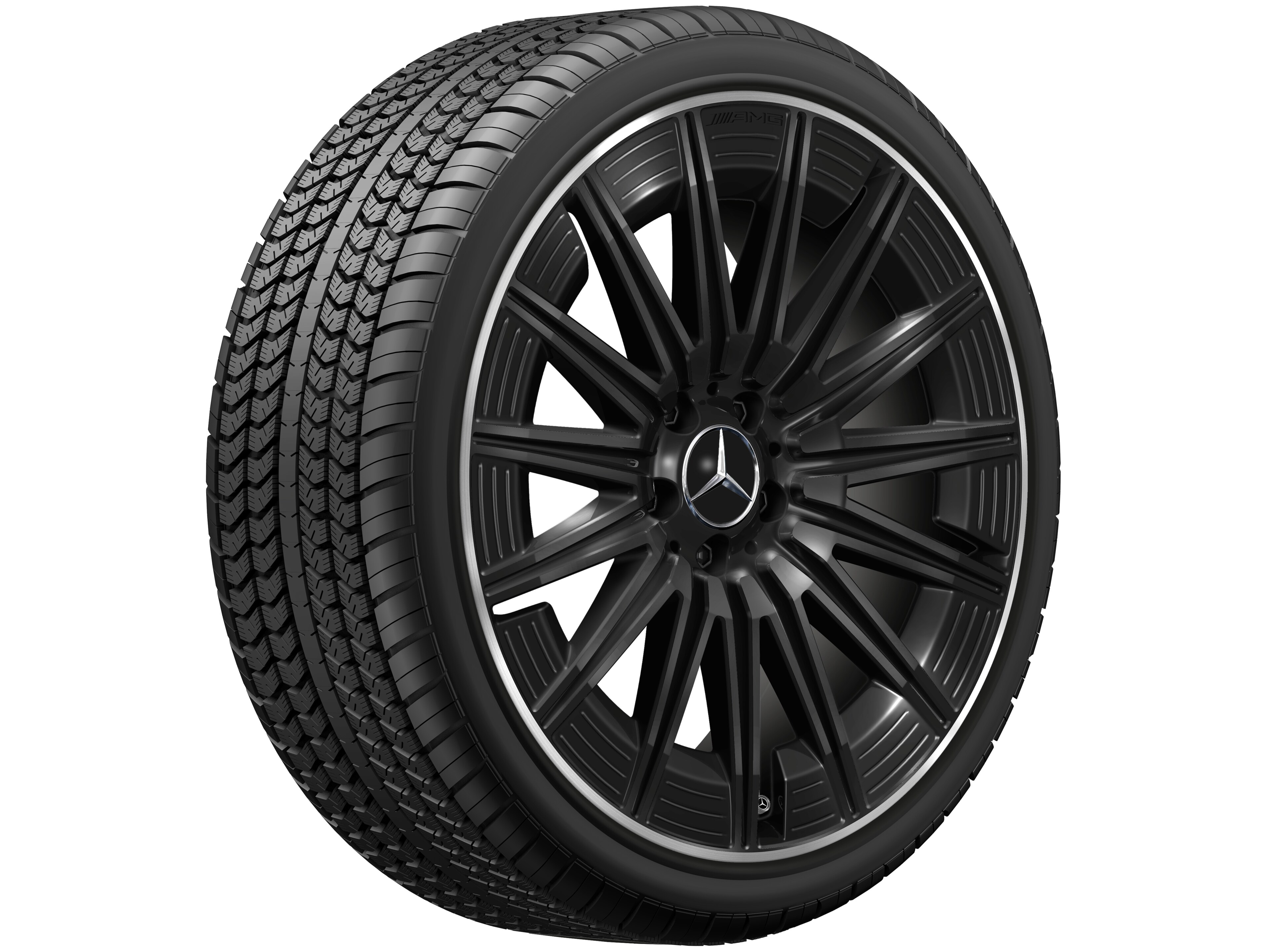 AMG multi-spoke wheel, 50.8 cm (20-inch), High-sheen rim flange - 9 J x 20 ET 60,5, black, high-sheen rim flange