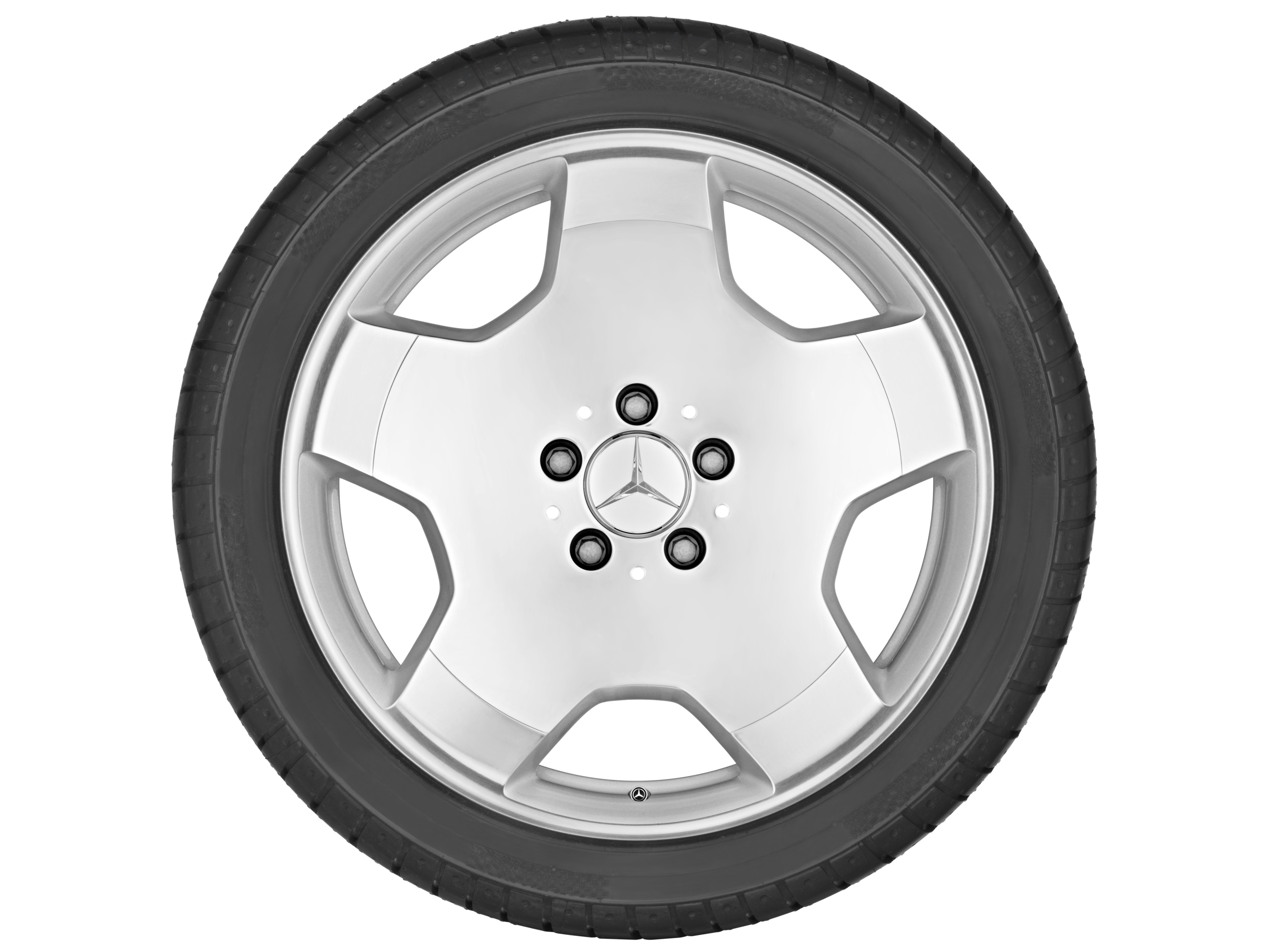 5-spoke wheel, 45.7 cm (18-inch) - 9,5 J x 18 ET 43, sterling silver, high-gloss polished
