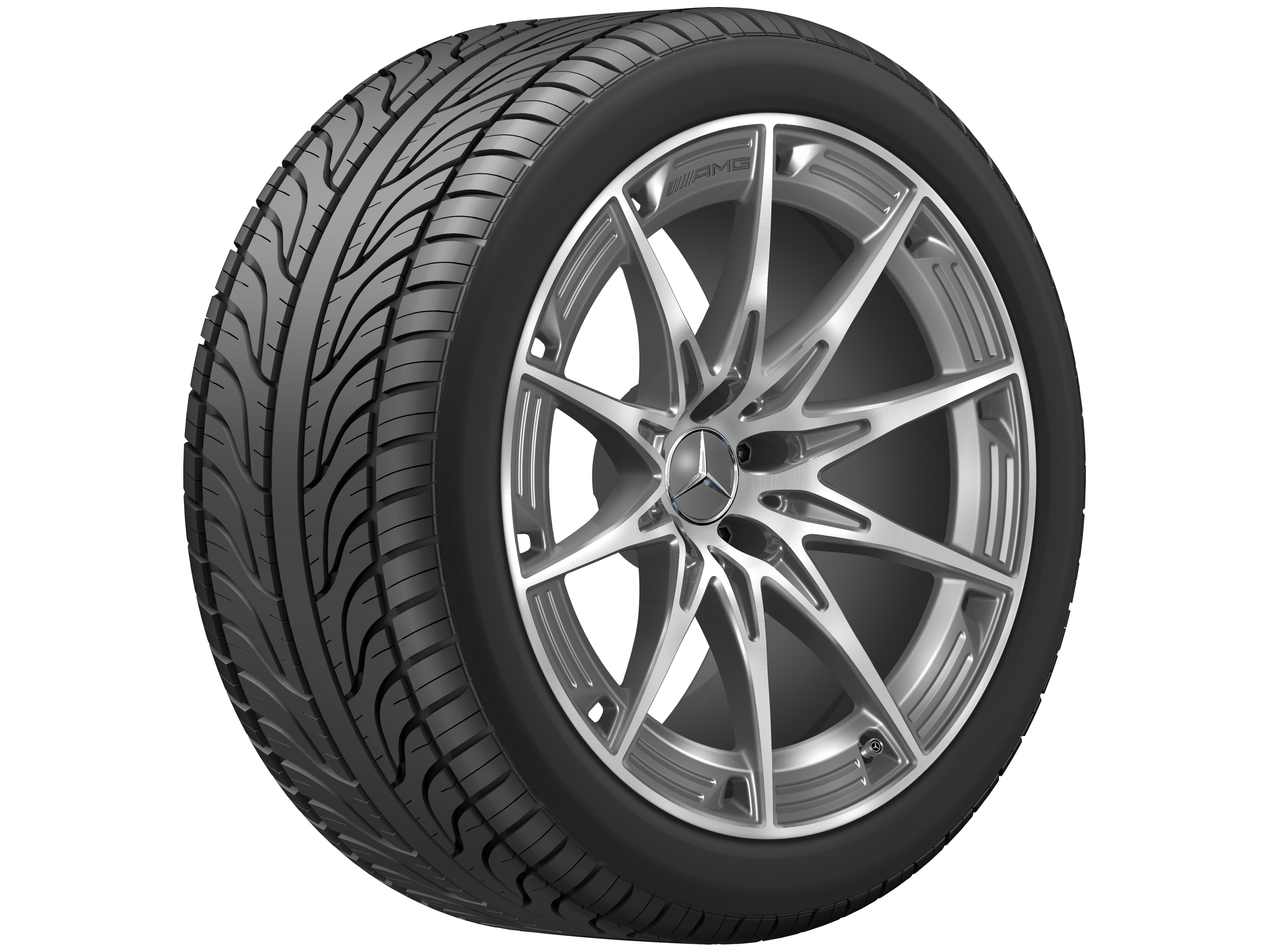 AMG 10-spoke wheel, 50.8 cm (20-inch) - 11 J x 20 ET 33, tantalite grey, high-sheen