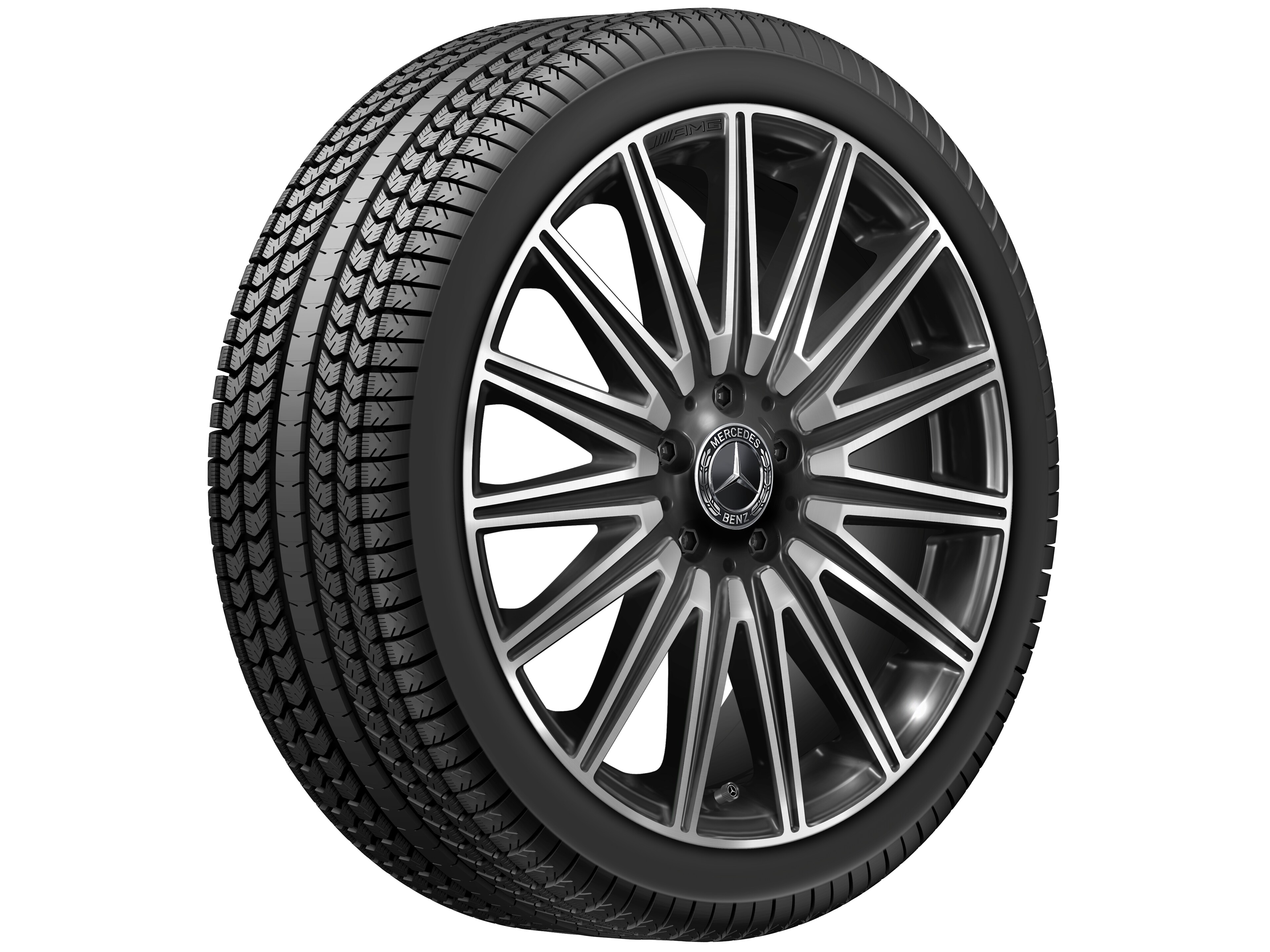 AMG light-alloy wheel, in multi-spoke design, 48.3 cm (19-inch) - 7,5 J x 19 ET 48,4, black