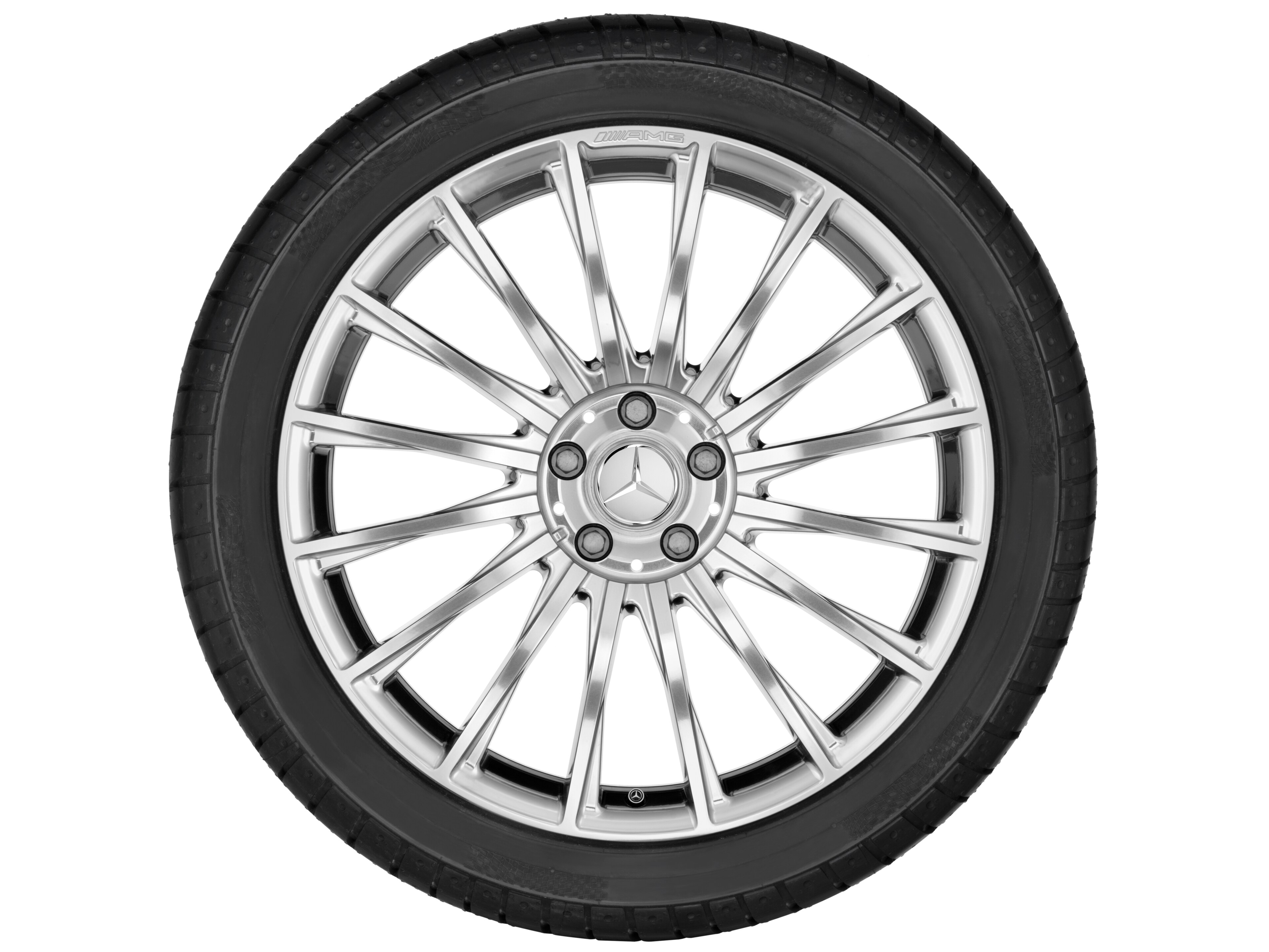 AMG multi-spoke forged wheel, 50.8 cm (20-inch) - 8,5 J x 20 ET 39, titanium grey, high-gloss polished
