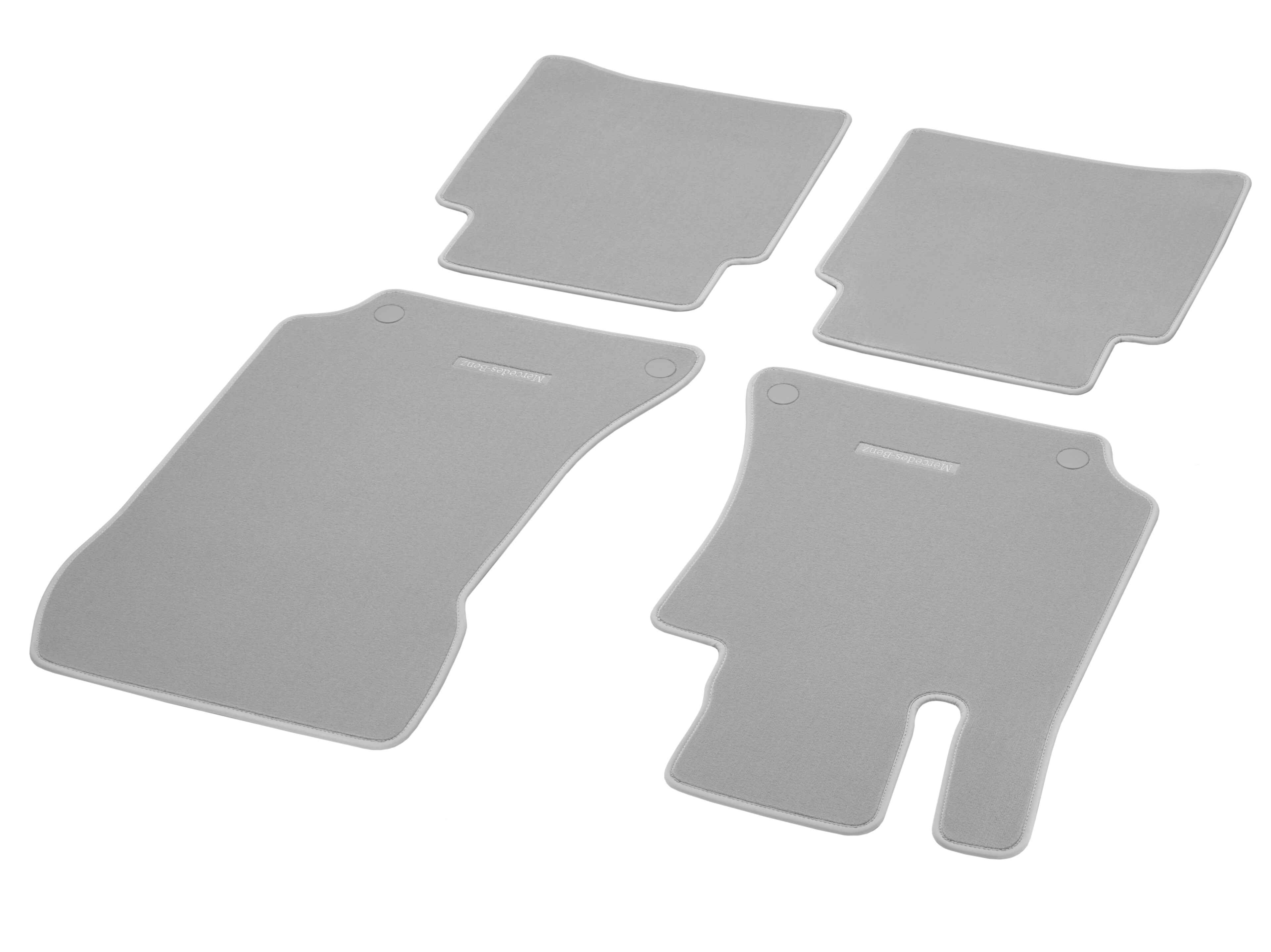 Velour floor mats CLASSIC, Set, Set of 4 - LHD, crystal grey