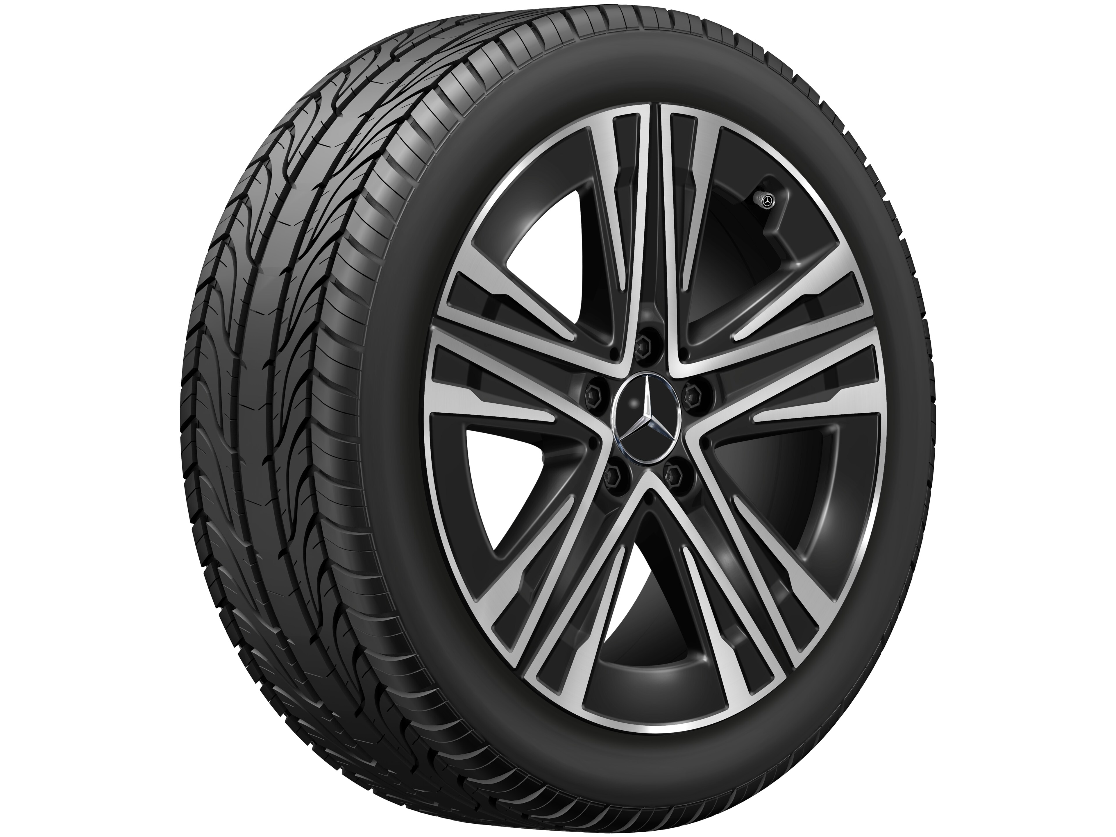 5-W spoke wheel, Aero, 45.7 cm (18-inch) - 7,5 J x 18 ET 48,4, black, high-sheen