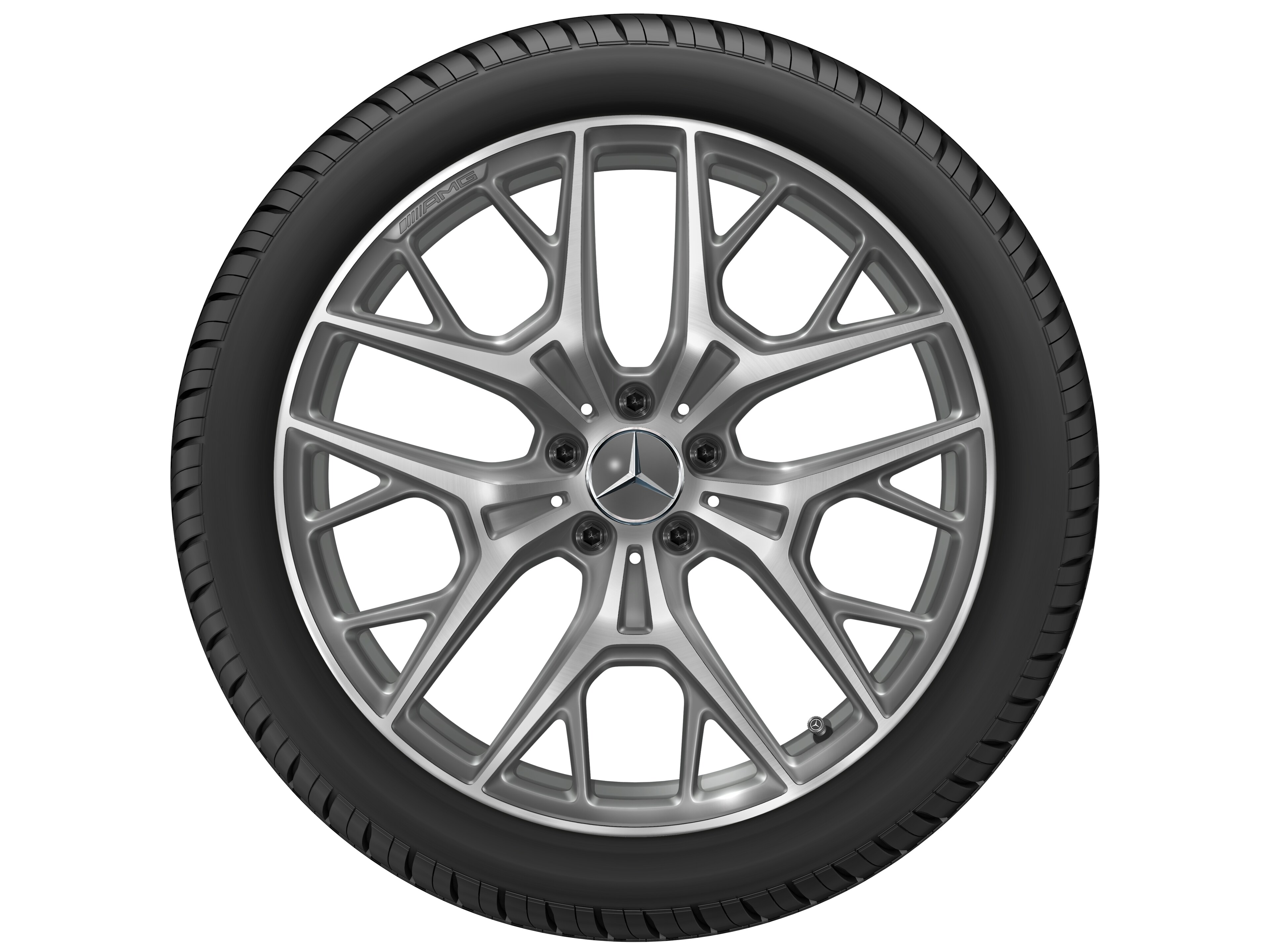AMG light-alloy wheel, in cross-spoke design, 50.8 cm (20-inch) - 9 J x 20 ET 34, himalaya grey, high-sheen
