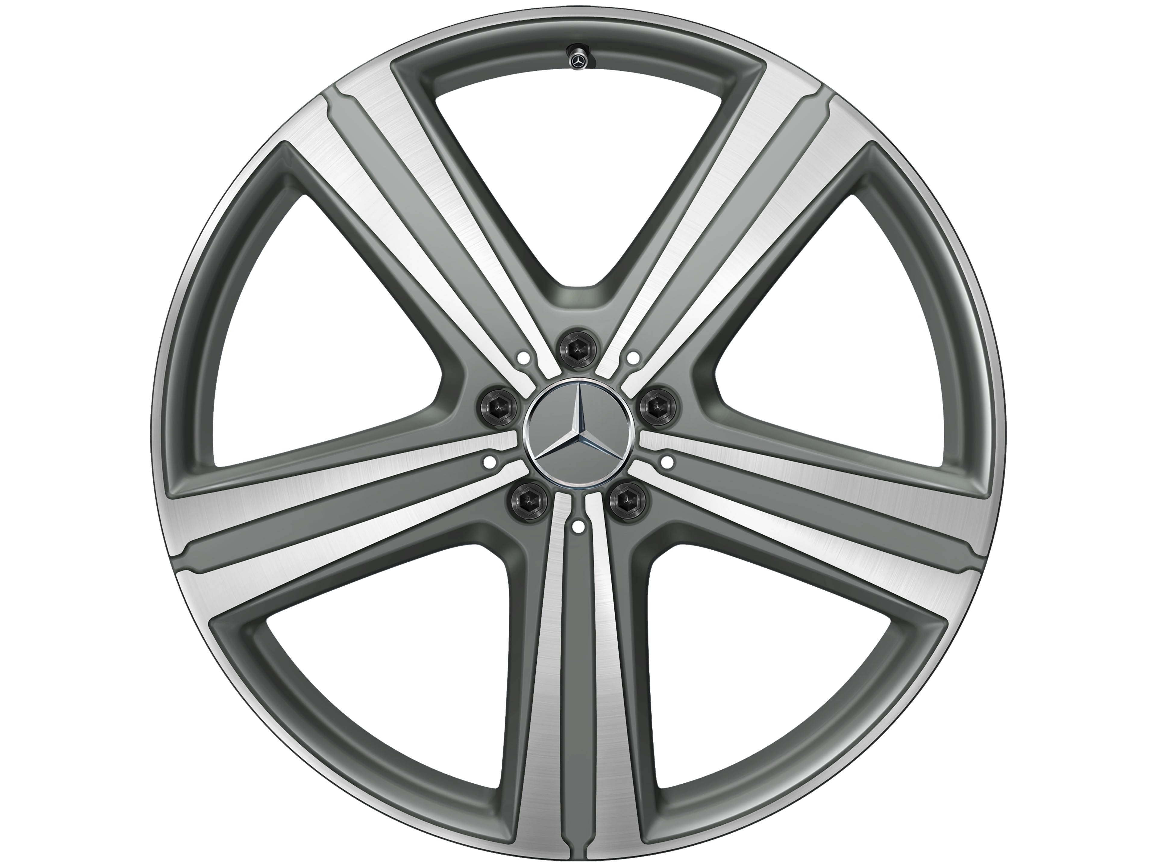 5-spoke wheel, 53.3 cm (21-inch), High-sheen finish - 10 J x 21 ET 54,6, matt himalaya grey, high-sheen