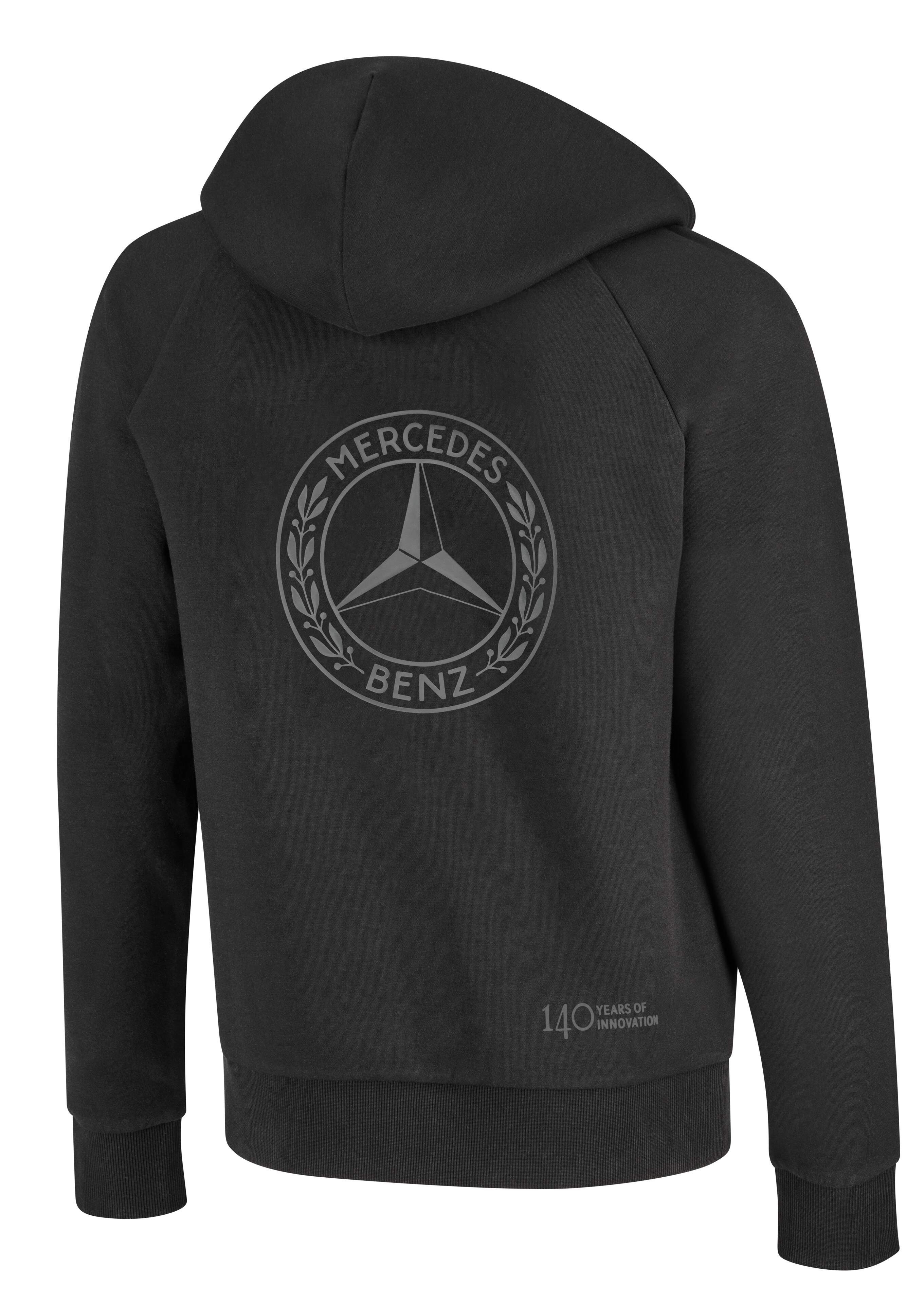 Unisex sweat jacket, 140 years - black, M
