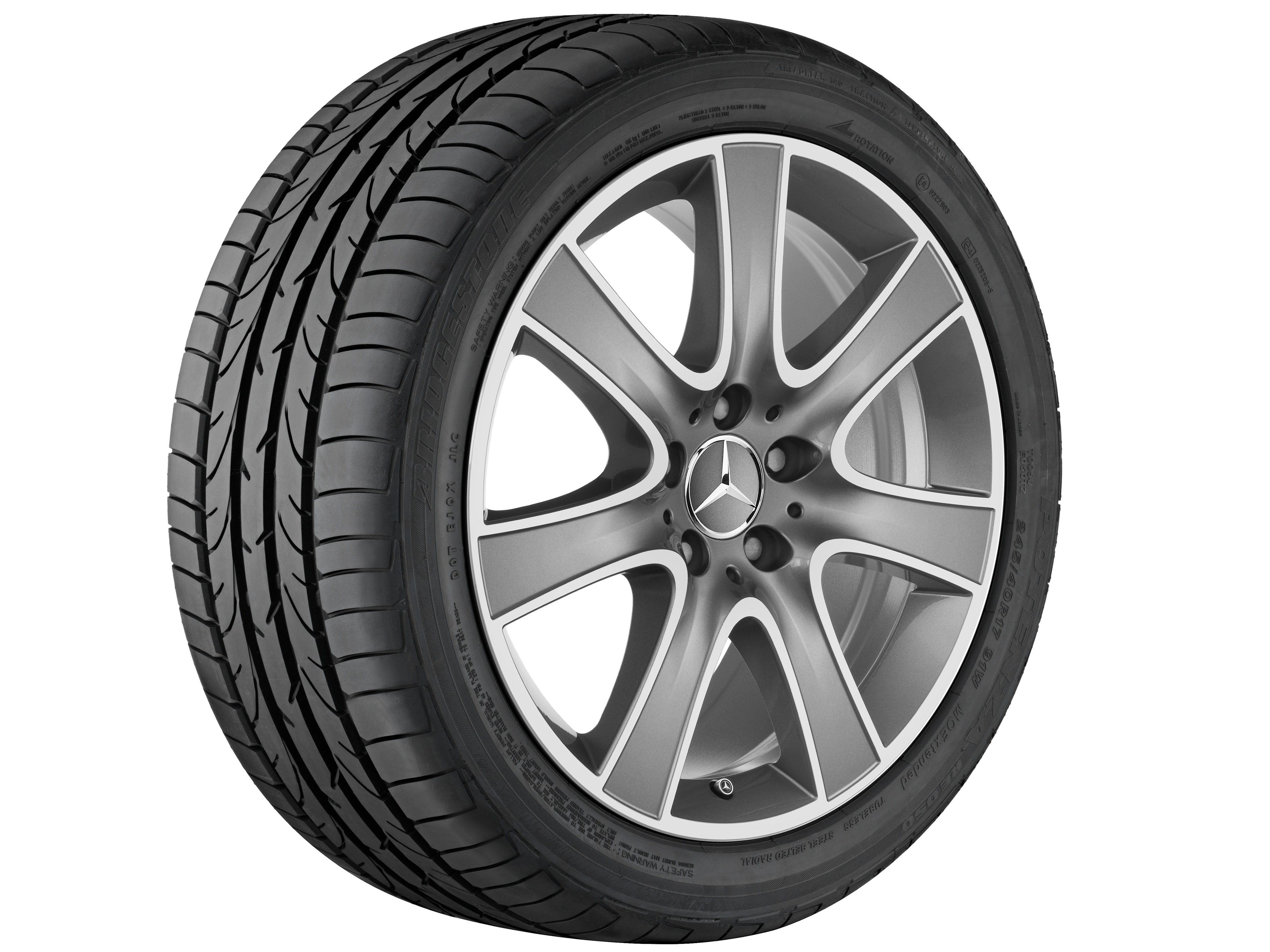 7-spoke wheel, 45.7 cm (18-inch) - 8 J x 18 ET 41, himalaya grey, high-sheen