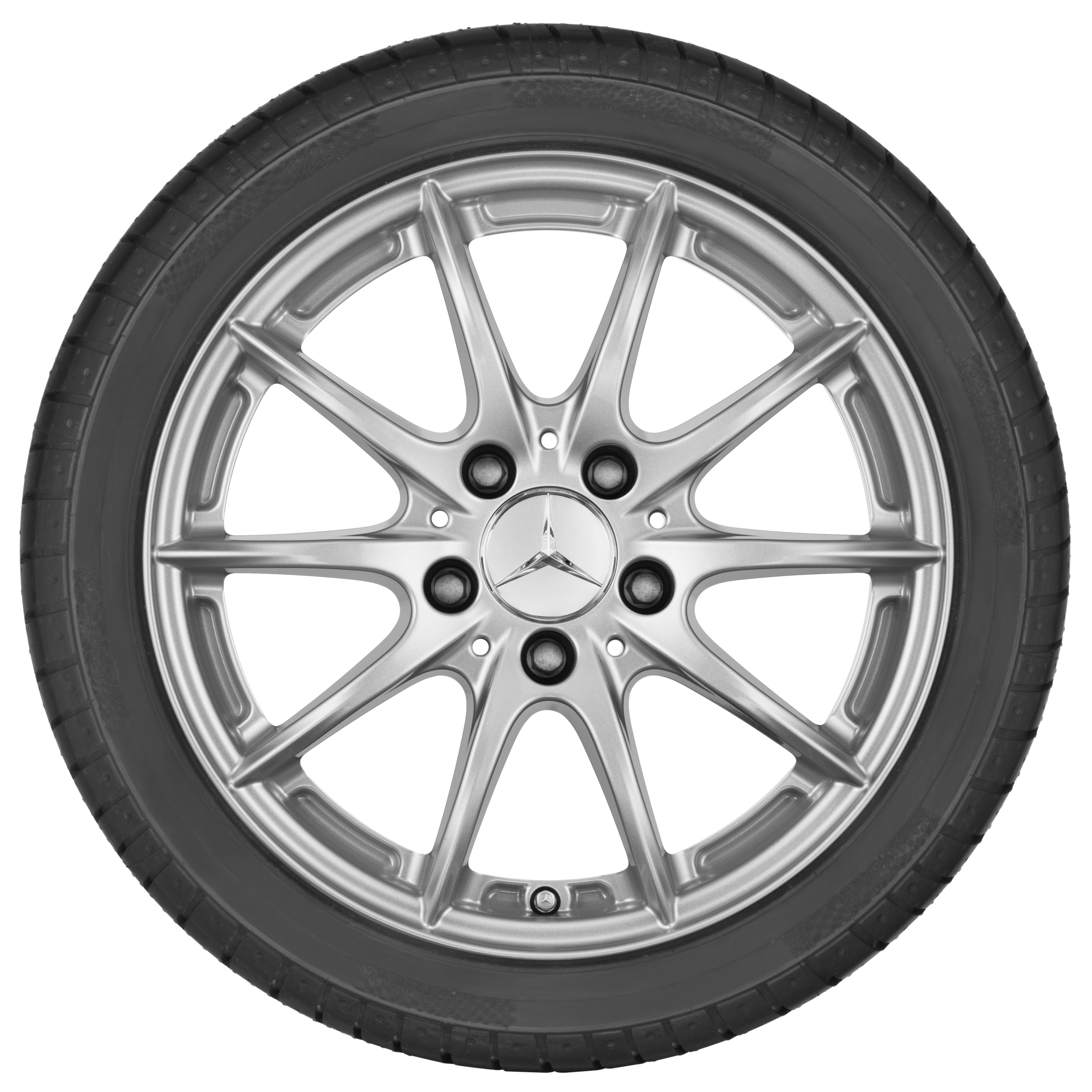 10-spoke wheel, 43.2 cm (17-inch) - 7,5 J x 17 ET 53, titanium silver, painted