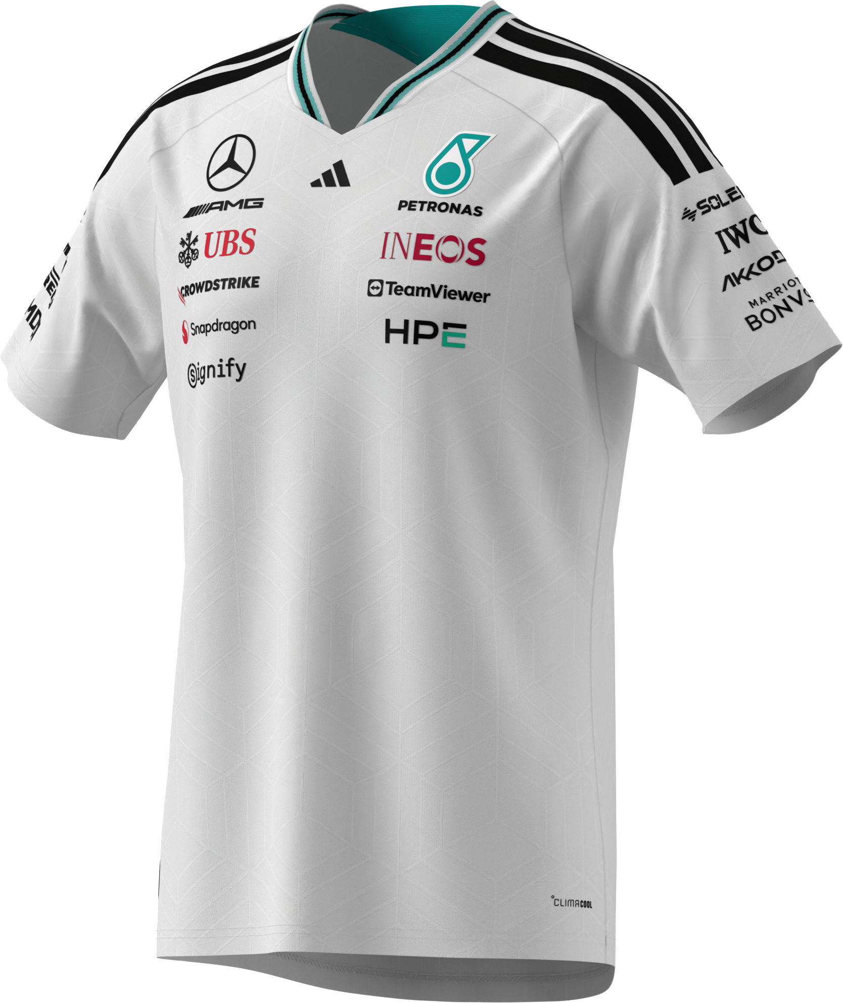 Men's T-shirt, Driver, authentic, Mercedes-AMG F1 - white, L