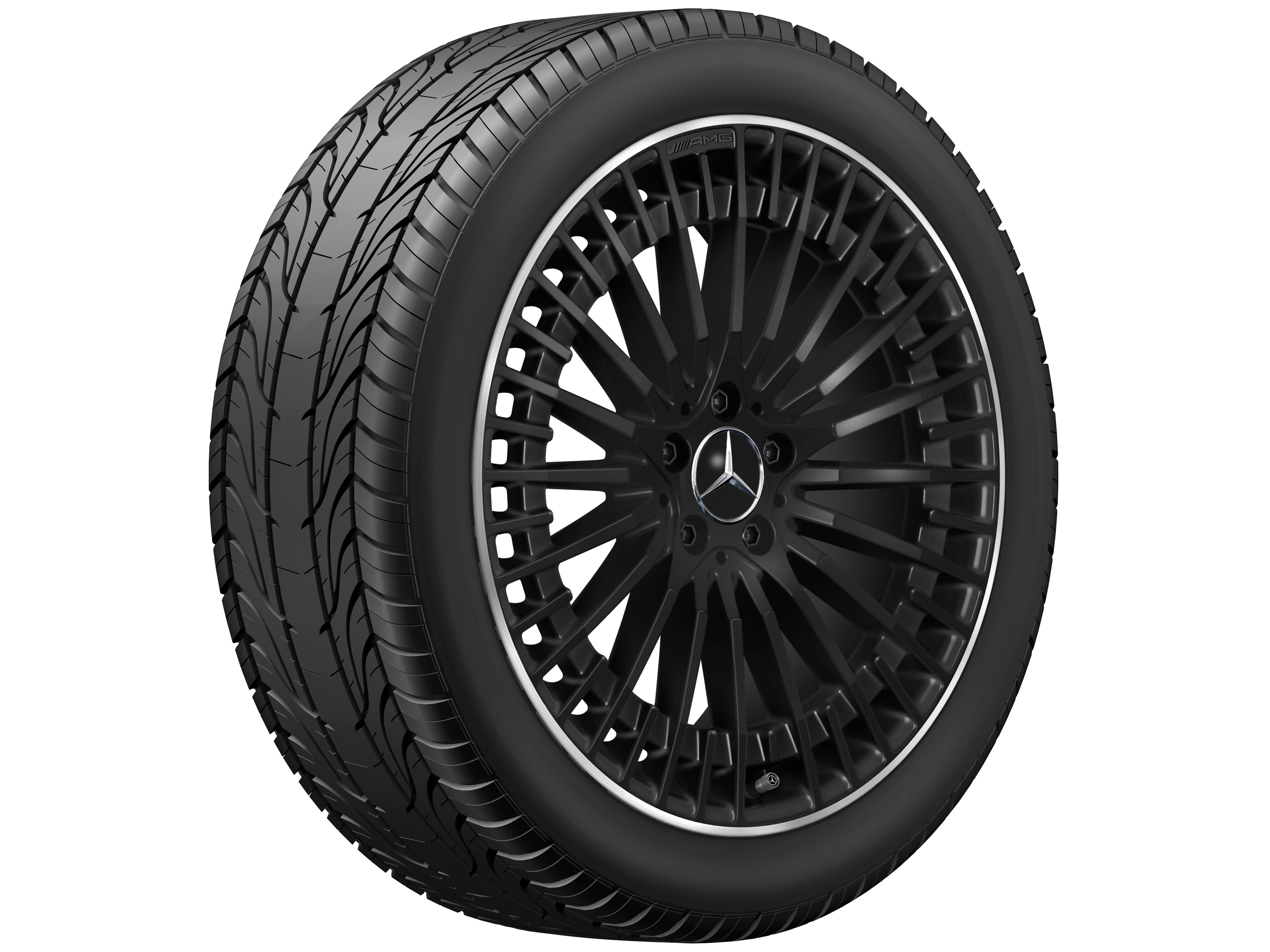 AMG multi-spoke wheel, 50.8 cm (20-inch), High-sheen rim flange - 8,5 J x 20 ET 50,5, black, high-sheen rim flange
