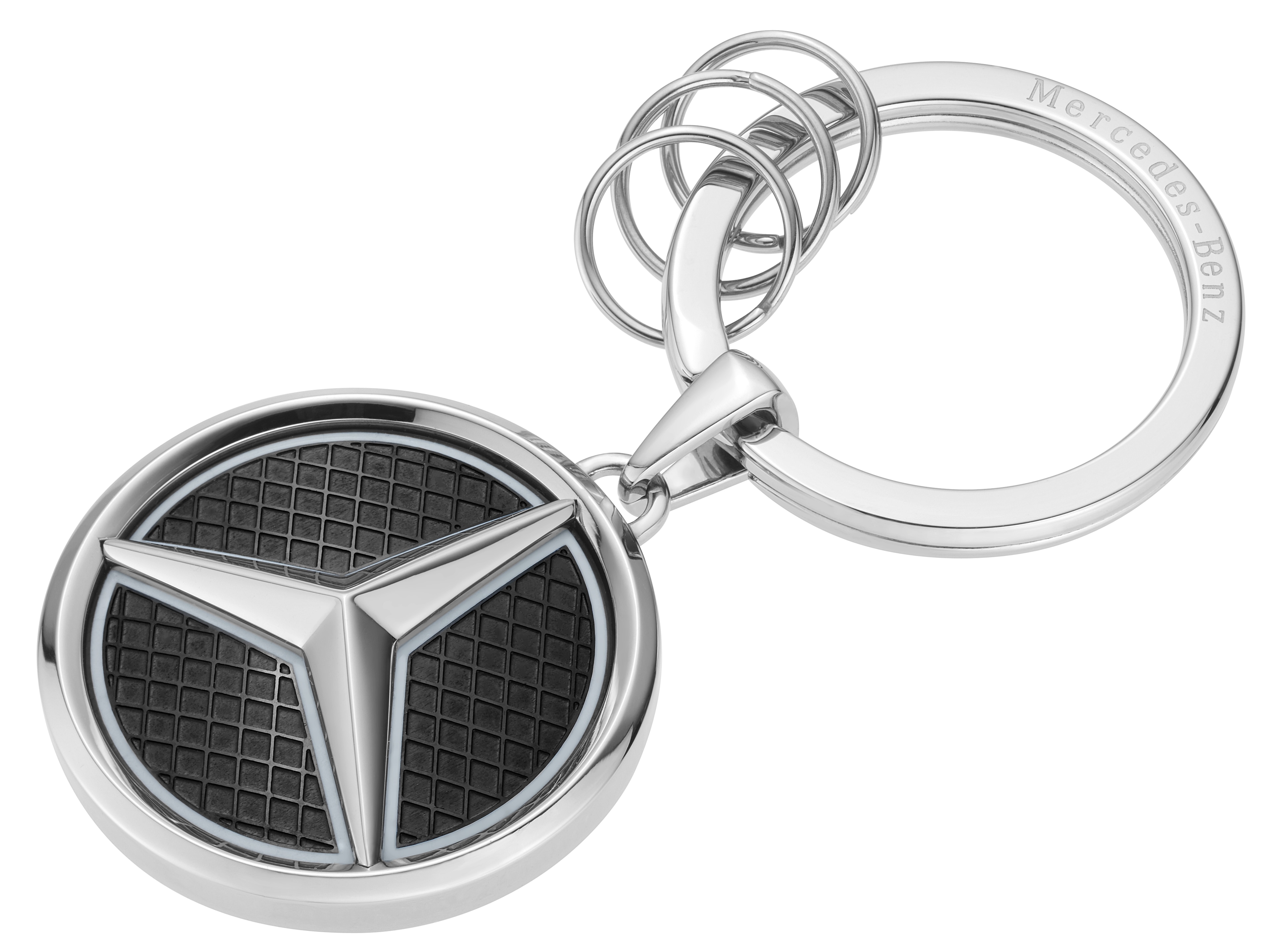Key ring, Las Vegas - silver-coloured / black / white, Stainless steel