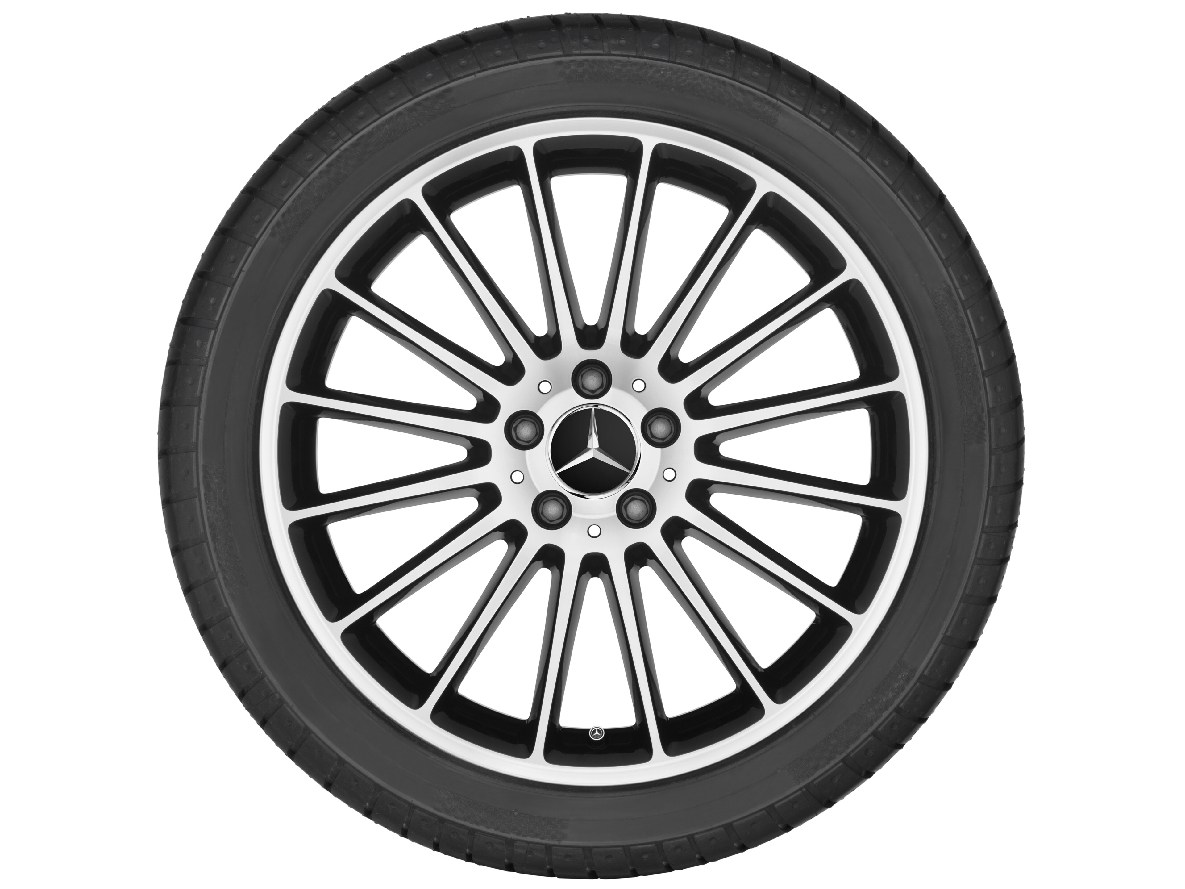 16-spoke wheel, 48.3 cm (19-inch) - 8 J x 19 ET 52, black, high-sheen