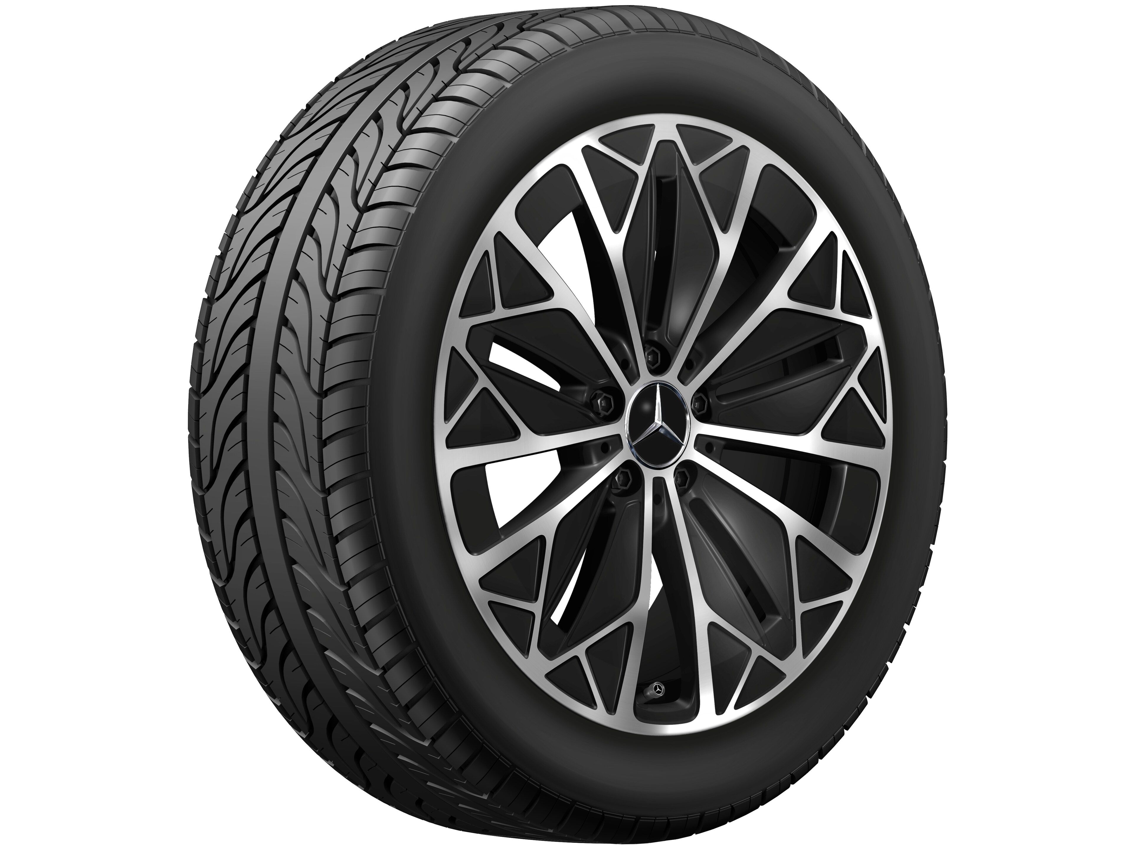 Multi-spoke wheel, Aero, 48.3 cm (19-inch) - 9 J x 19 ET 60,8, black, high-sheen