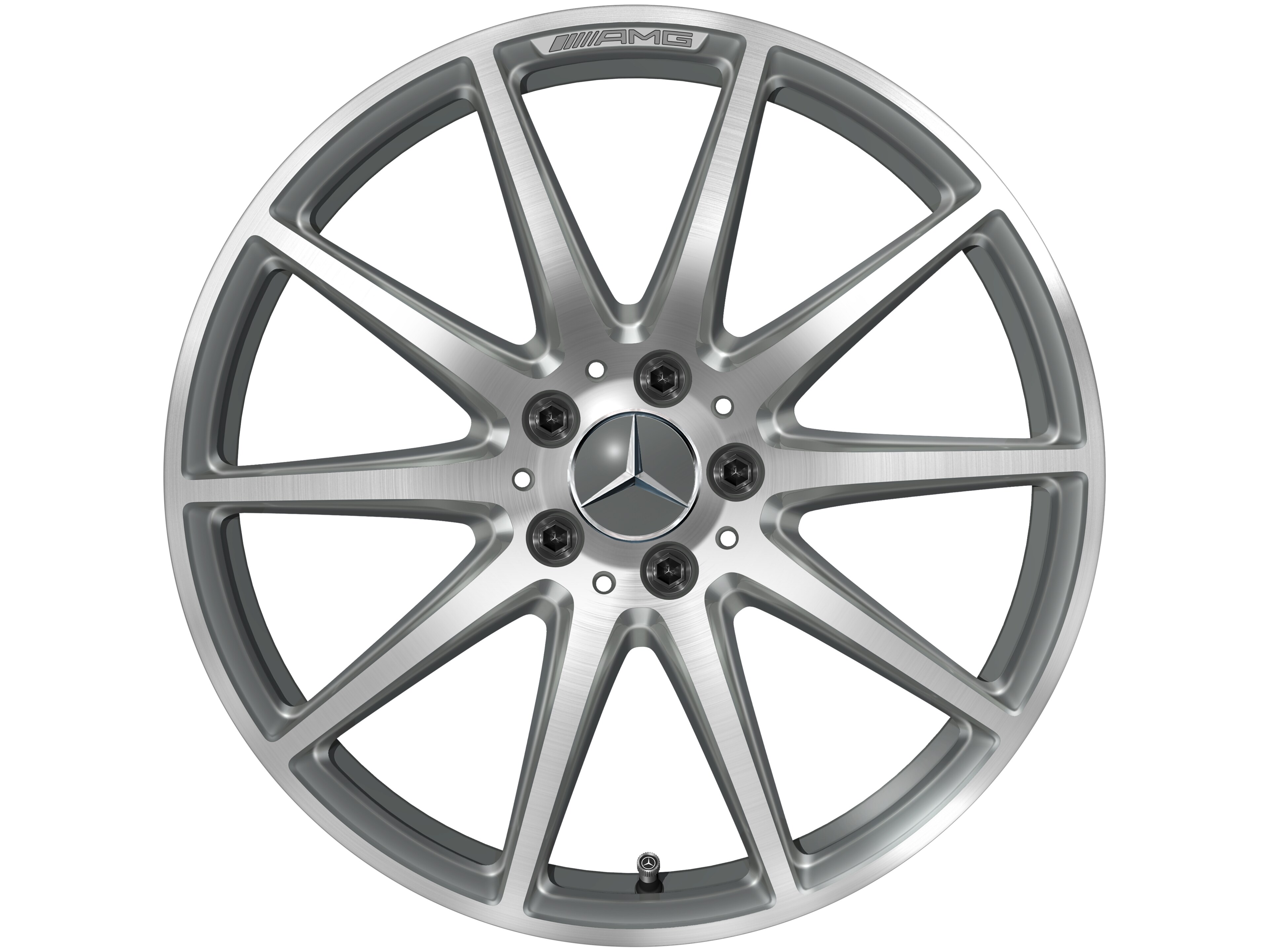 AMG 10-spoke wheel, 48.3 cm (19-inch) - 11 J x 19 ET 53, titanium grey, high-sheen