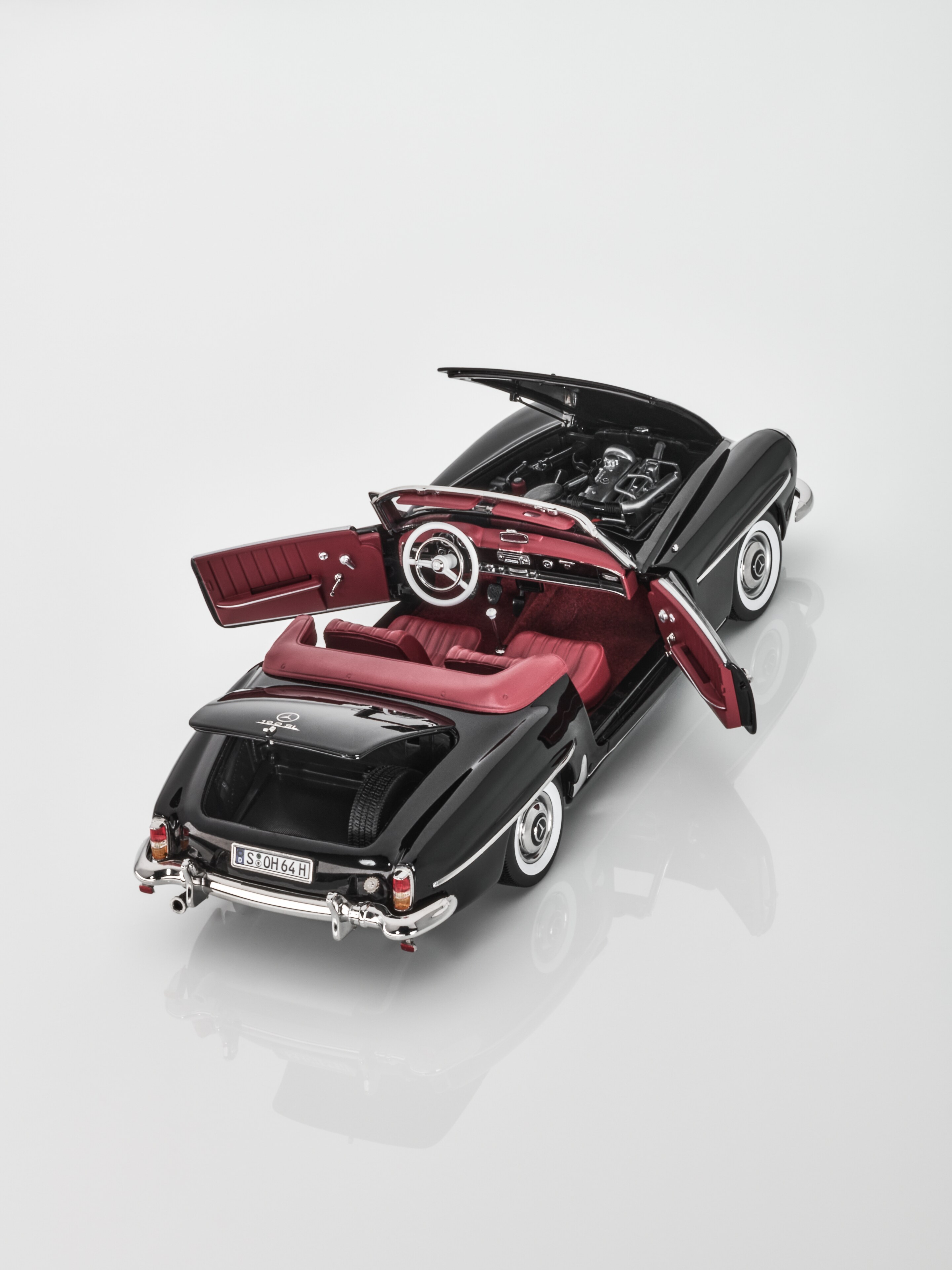 190 SL Roadster, W 121 (1954-1963) - black, Norev, 1:18
