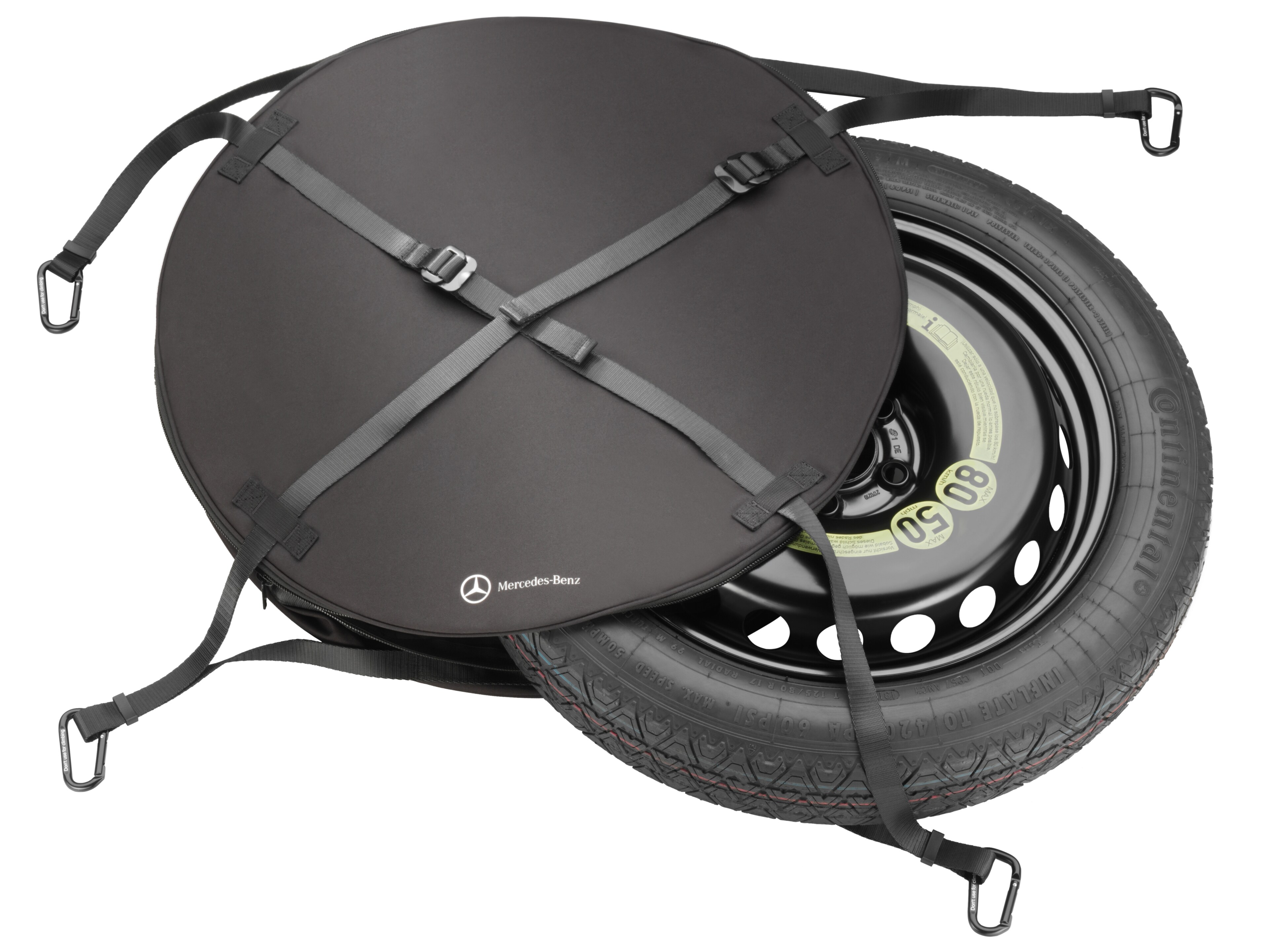 Emergency spare wheel bag - black, Nylon