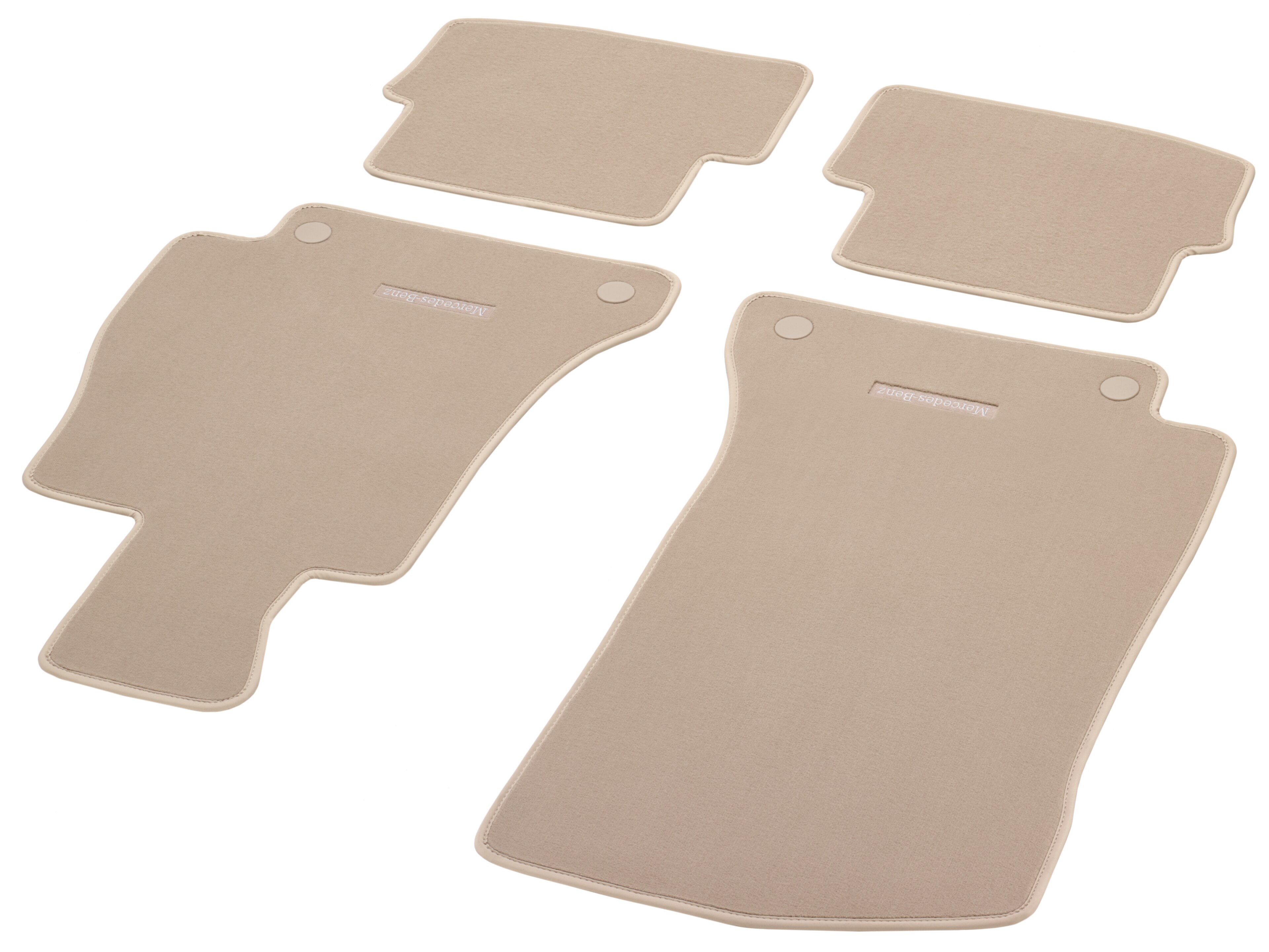 Velour floor mats CLASSIC, Set, Set of 4 - RHD, silk beige