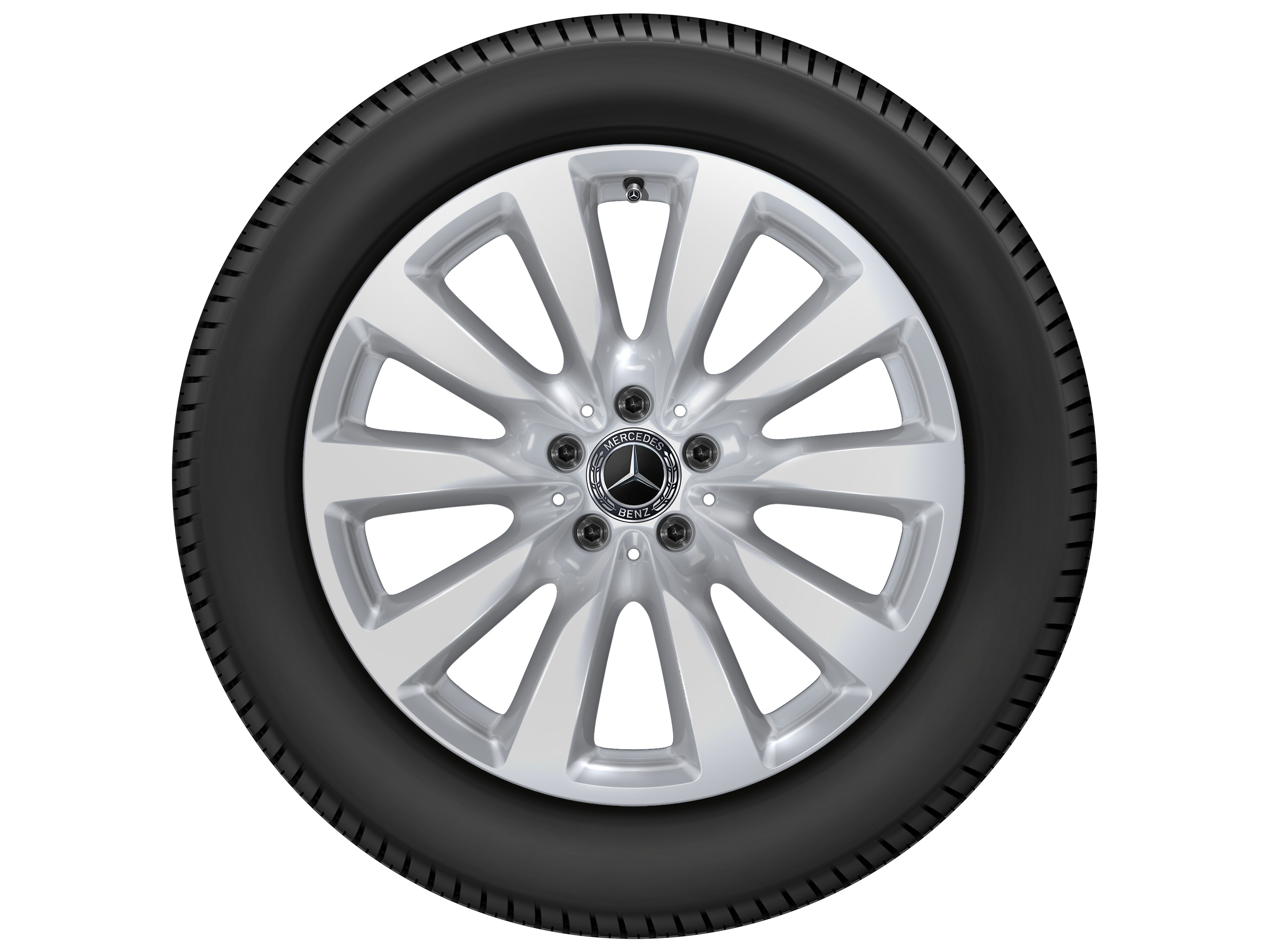 10-spoke wheel, 48.3 cm (19-inch) - 8 J x 19 ET 38, vanadium silver