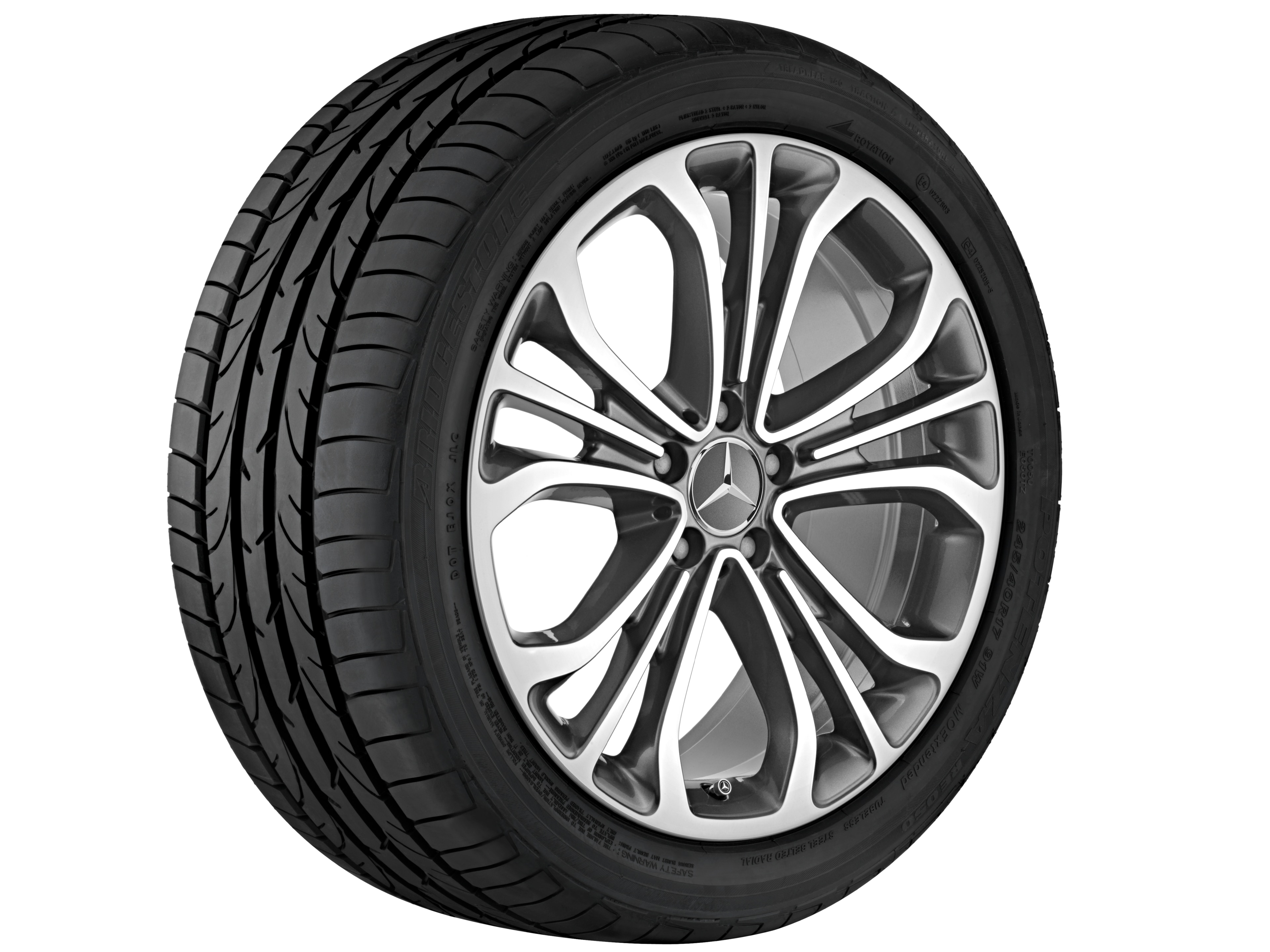 5-triple-spoke wheel, 48.3 cm (19-inch) - 8,5 J x 19 ET 36, himalaya grey, high-sheen