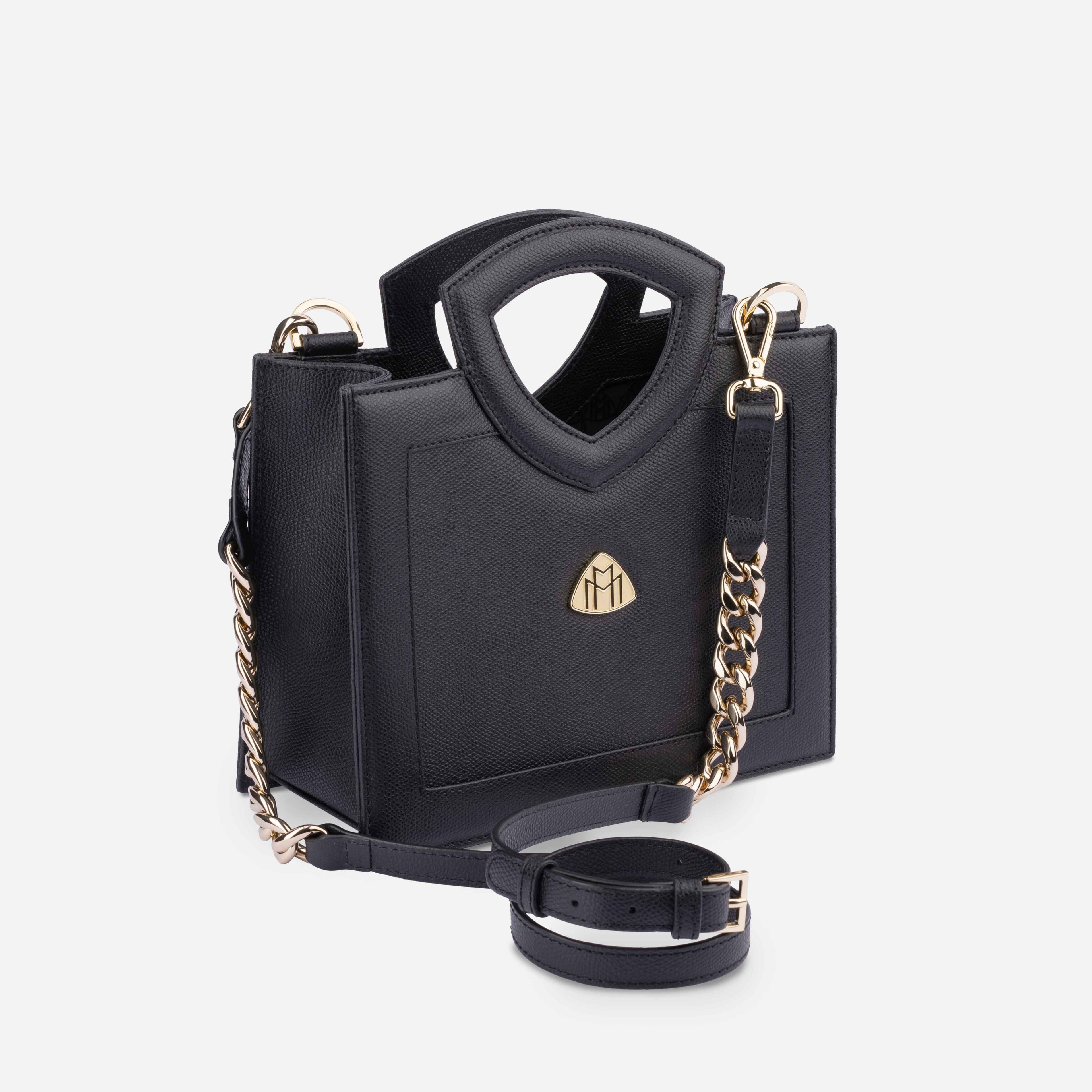 Women's handbag, Mercedes-Maybach - black, Leather