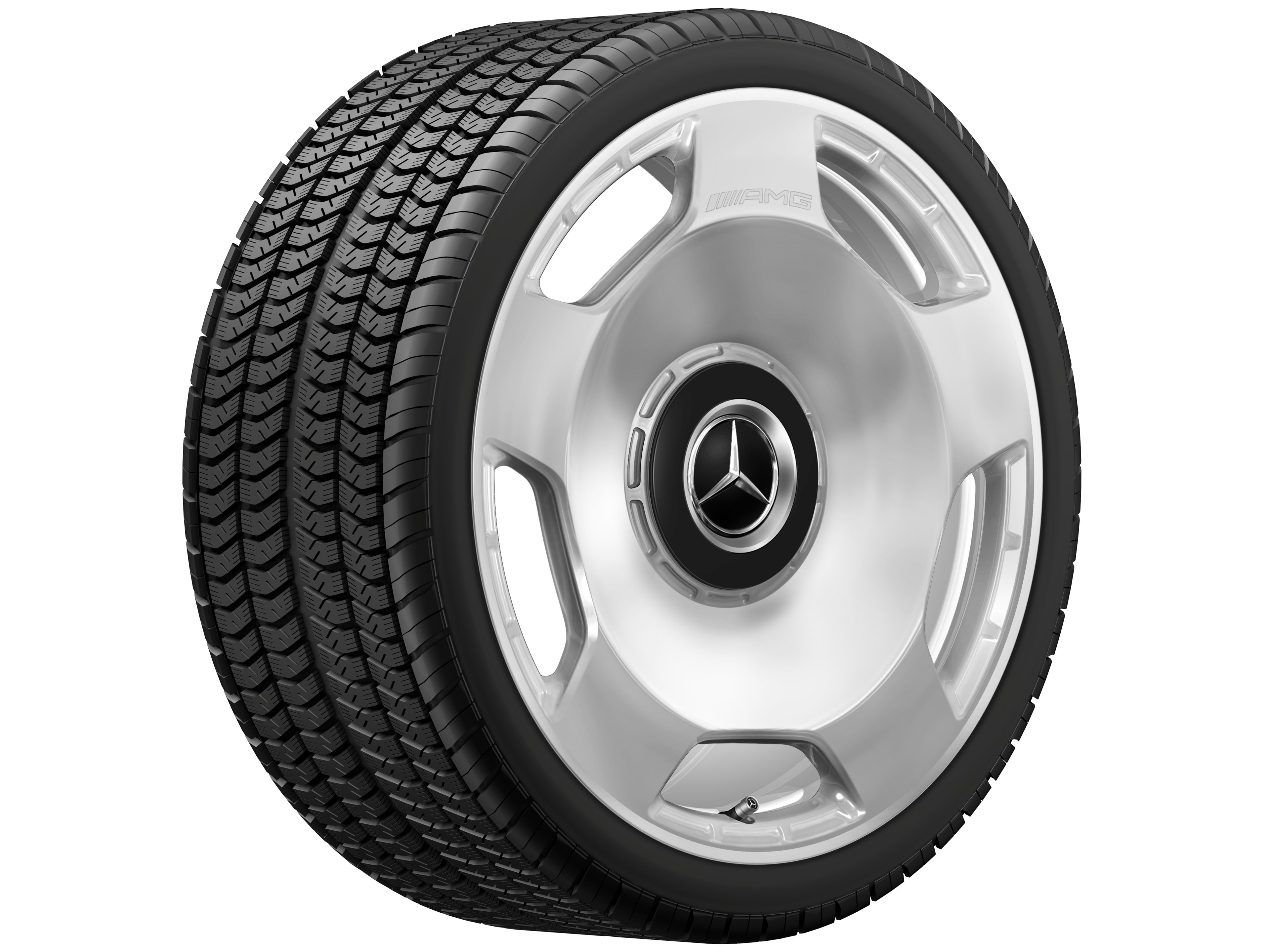 AMG forged wheel in a 5-hole design, 53.3 cm (21-inch) - 10 J x 21 ET 30, silver-coloured, high-gloss polished