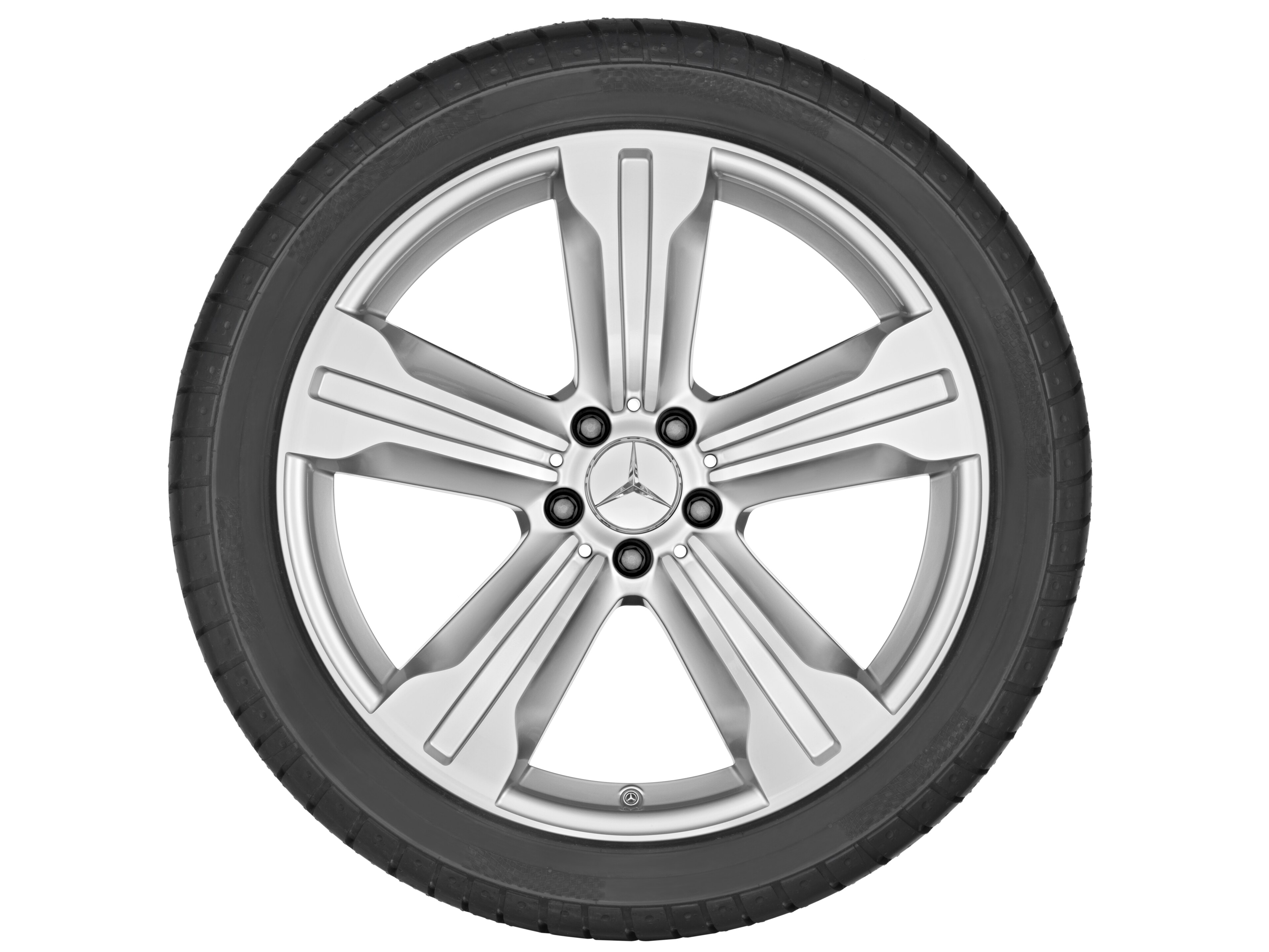 5-spoke wheel, Kiyali, 50.8 cm (20-inch) - 9,5 J x 20 ET 43, titanium silver, high-sheen