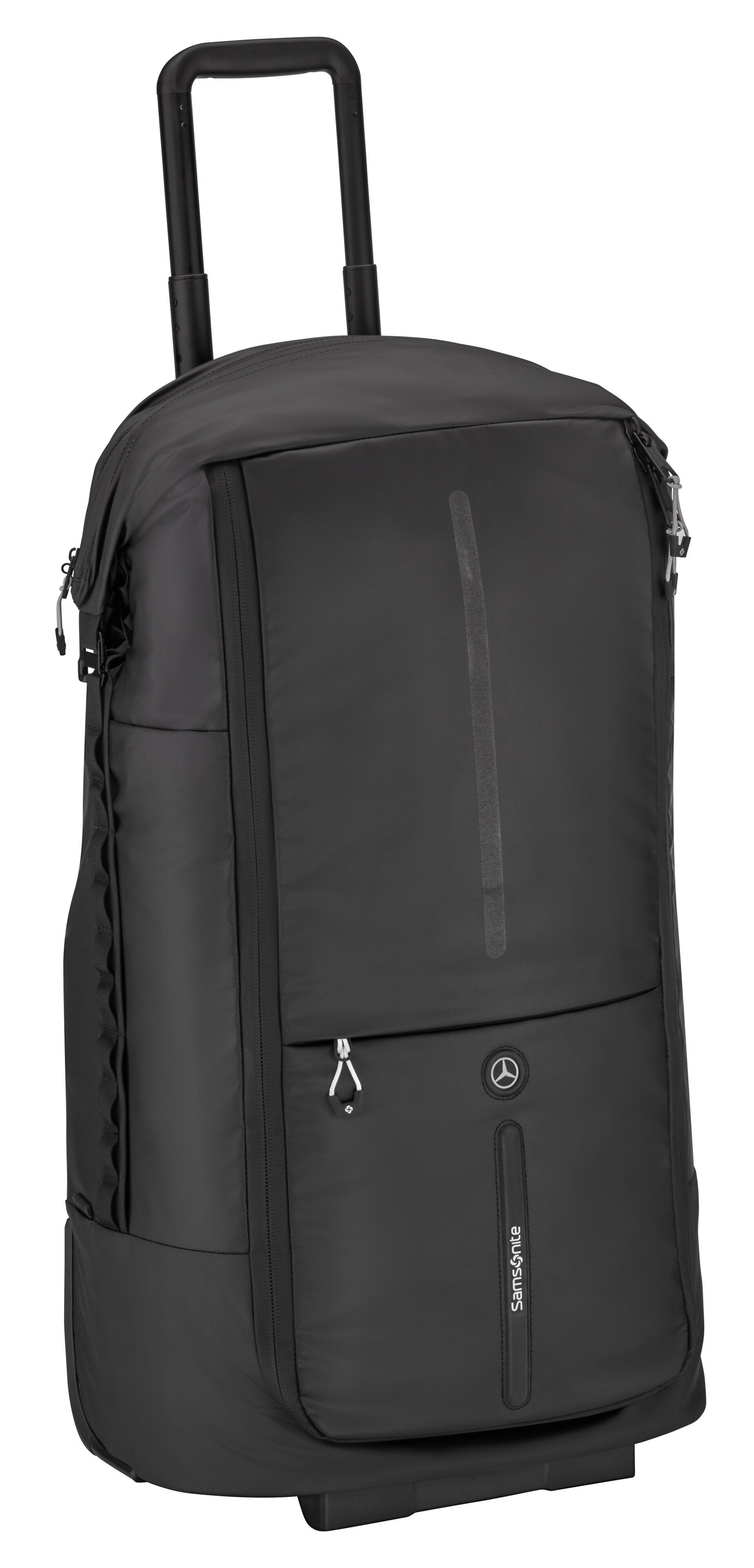 Trolley bag, folding - black, Polyamide (recycled) / Polyester, Samsonite