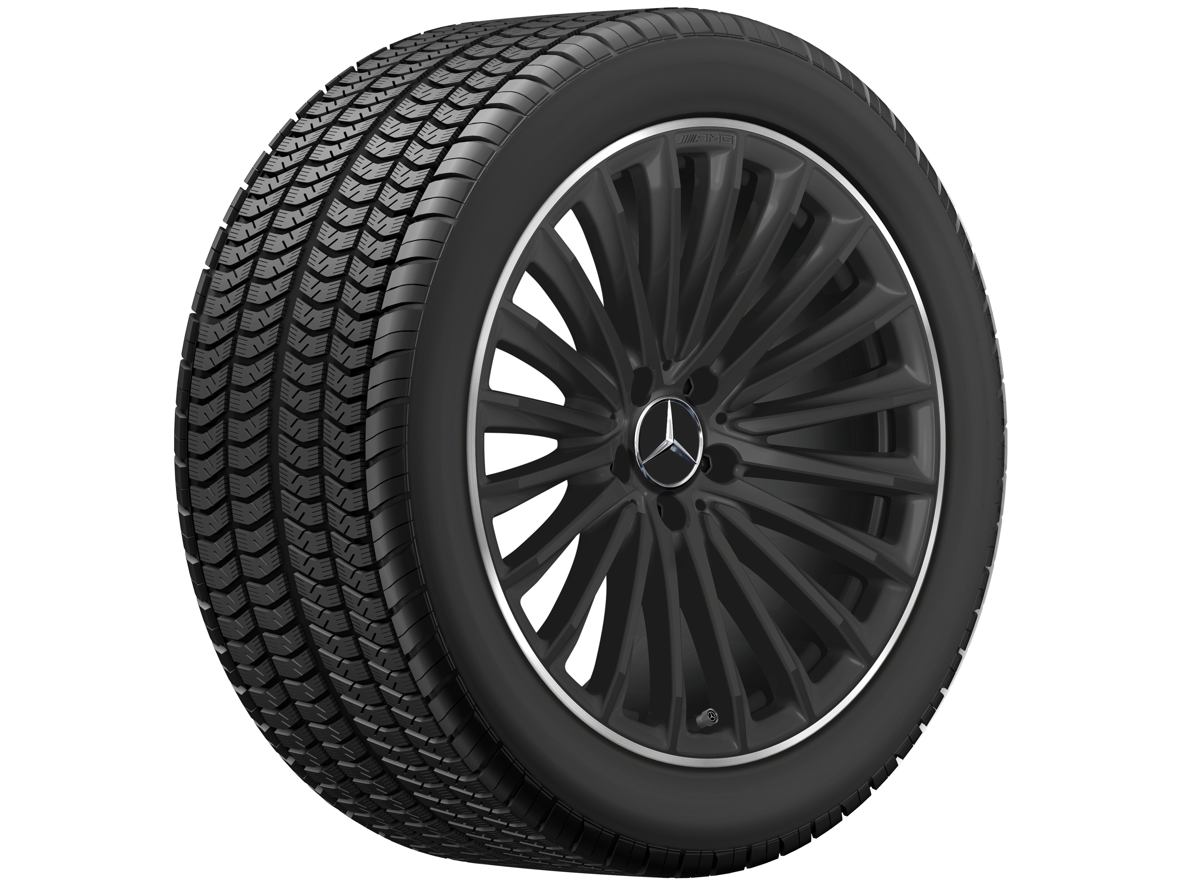 AMG multi-spoke wheel, 48.3 cm (19-inch) - 11 J x 19 ET 60,5, matt black, high-sheen rim flange
