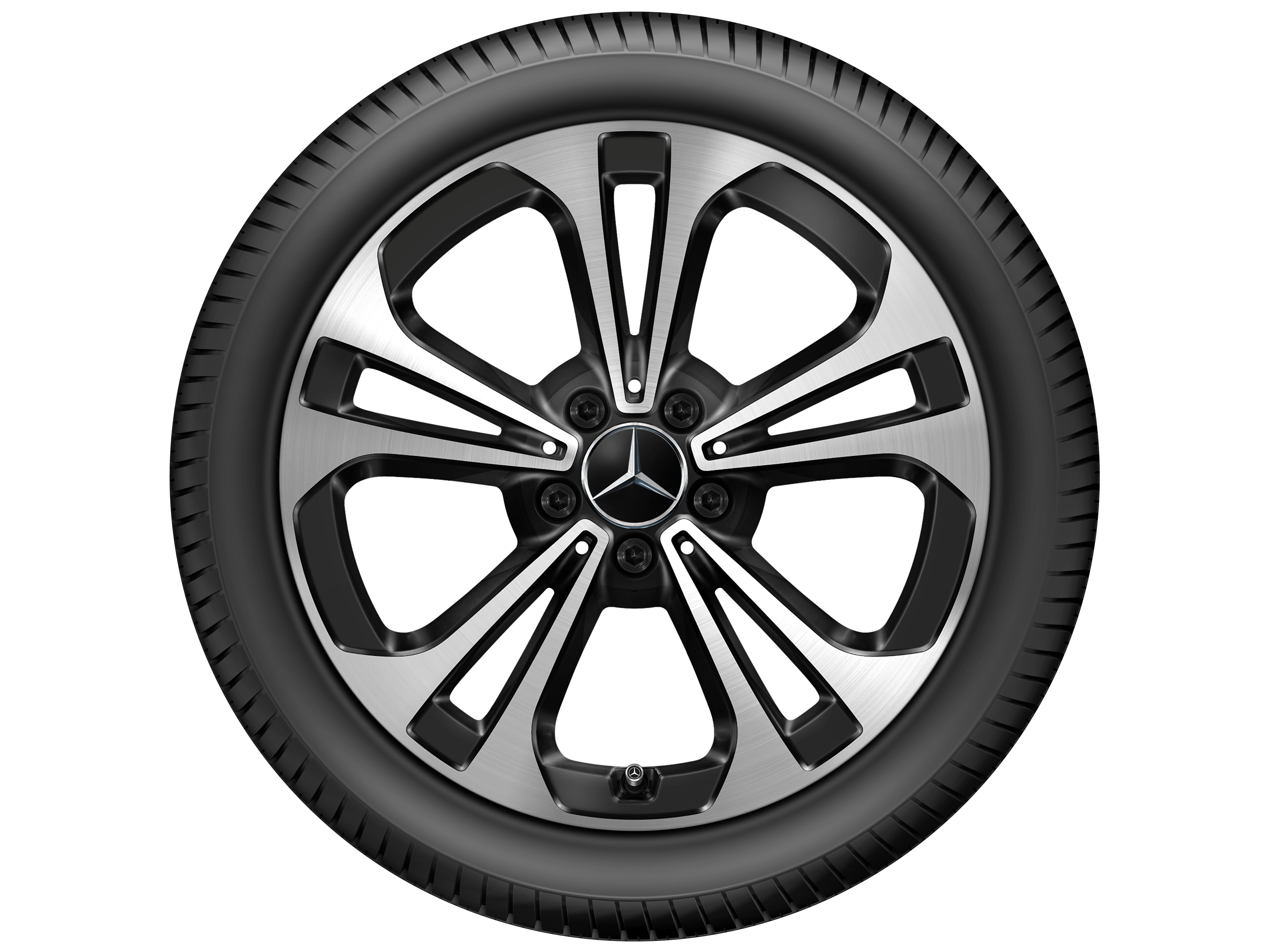 5-twin-spoke wheel, Aero, 45.7 cm (18-inch), High-sheen finish - 8,5 J x 18 ET 52, black, high-sheen