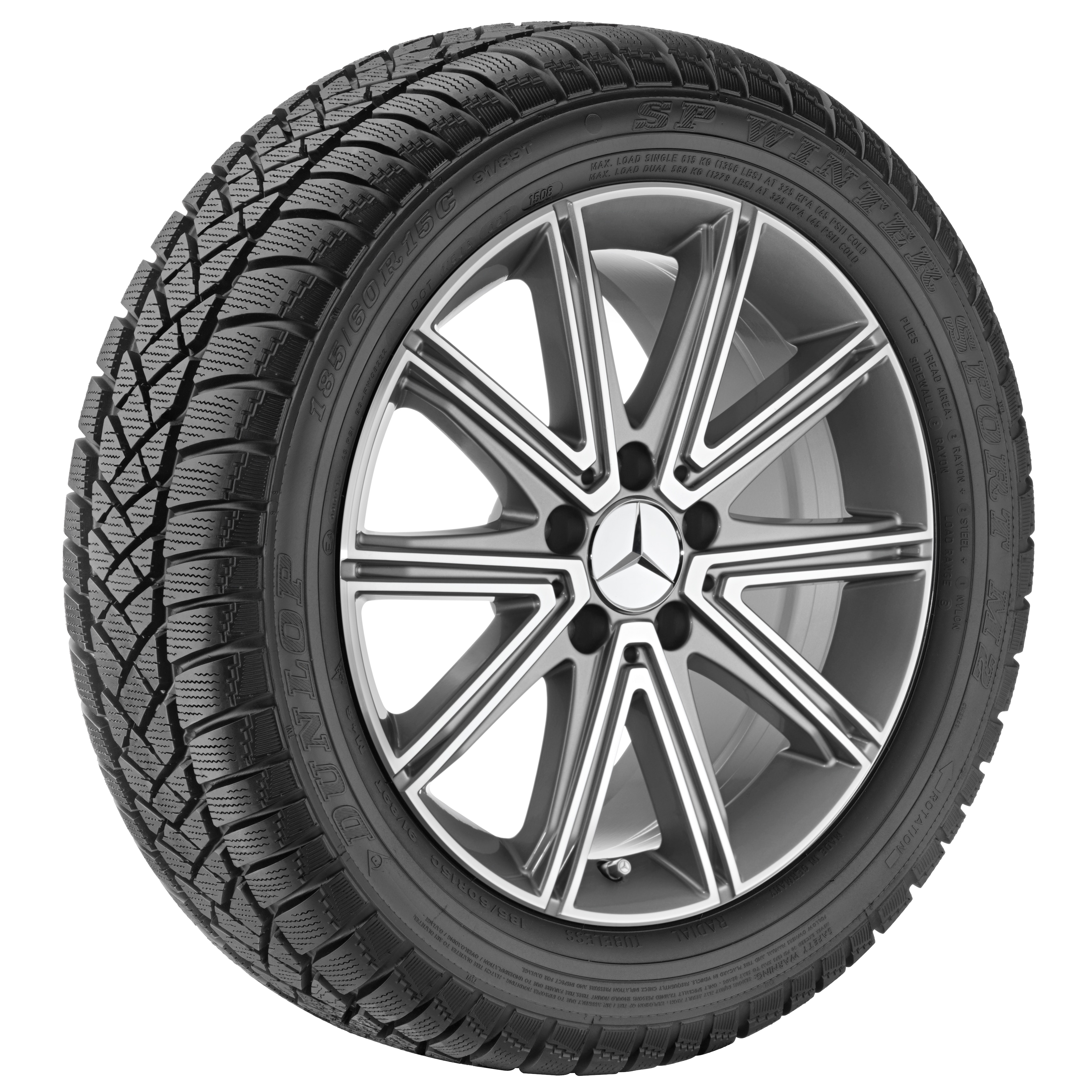 10-spoke wheel, 43.2 cm (17-inch), High-sheen finish - 8,5 J x 17 ET 36, palladium silver, high-sheen