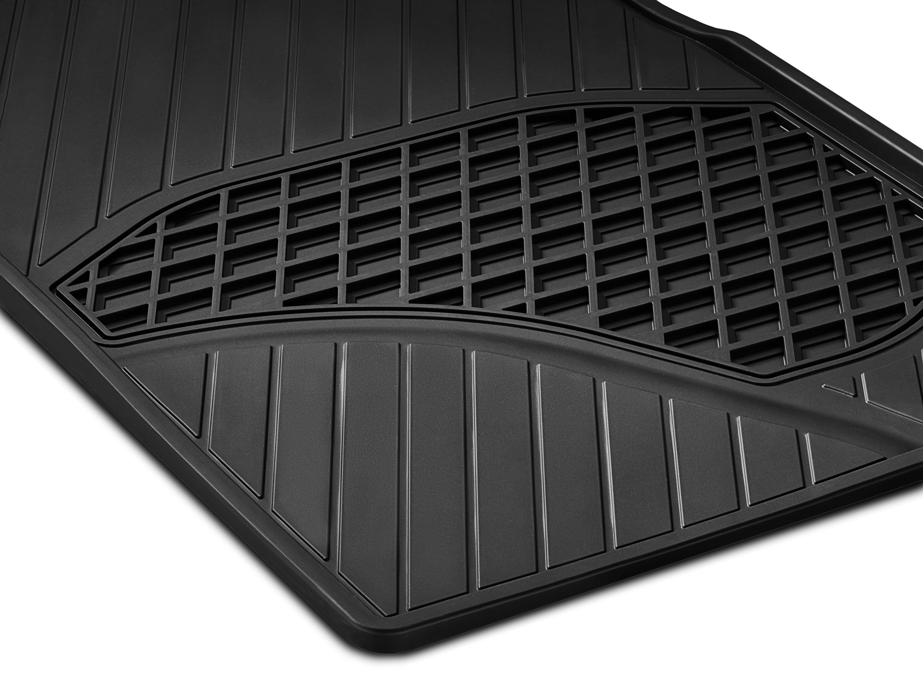 All-season floor mats Driver & front passenger's mat, without fire extinguisher (code Y16), Set of 2 - LHD, black