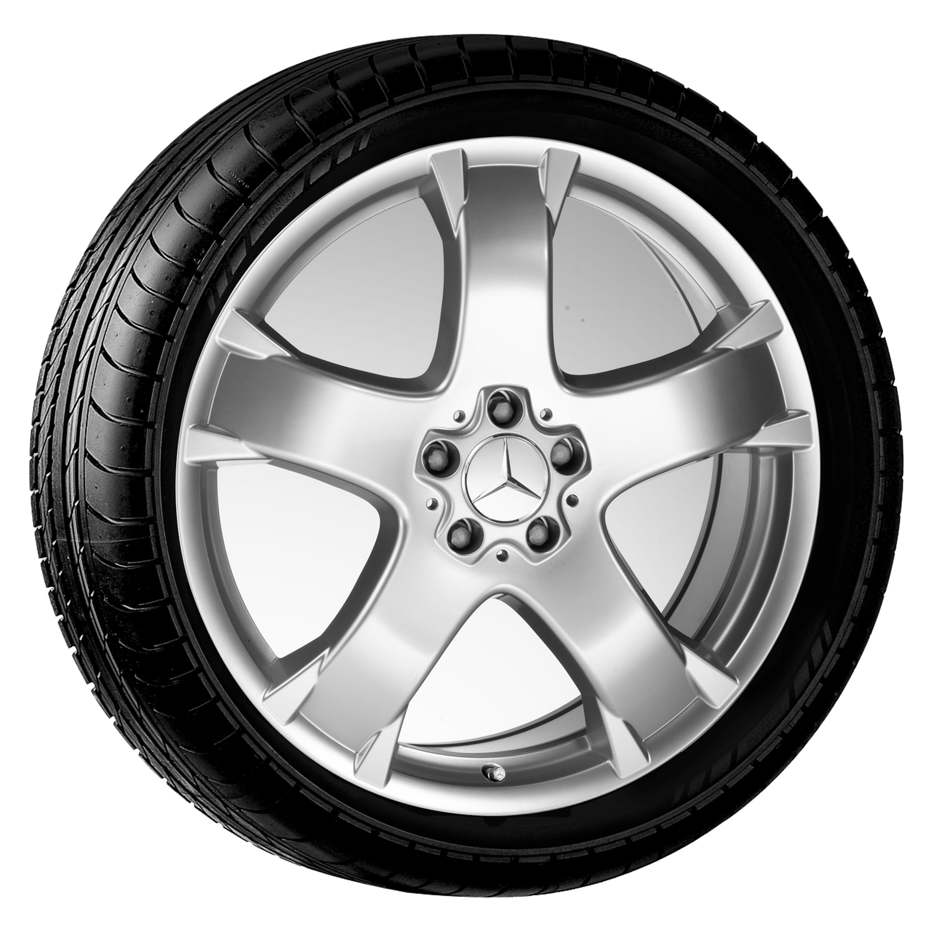 5-spoke wheel, Tyndarides, 50.8 cm (20-inch) - 8,5 J x 20 ET 56, sterling silver
