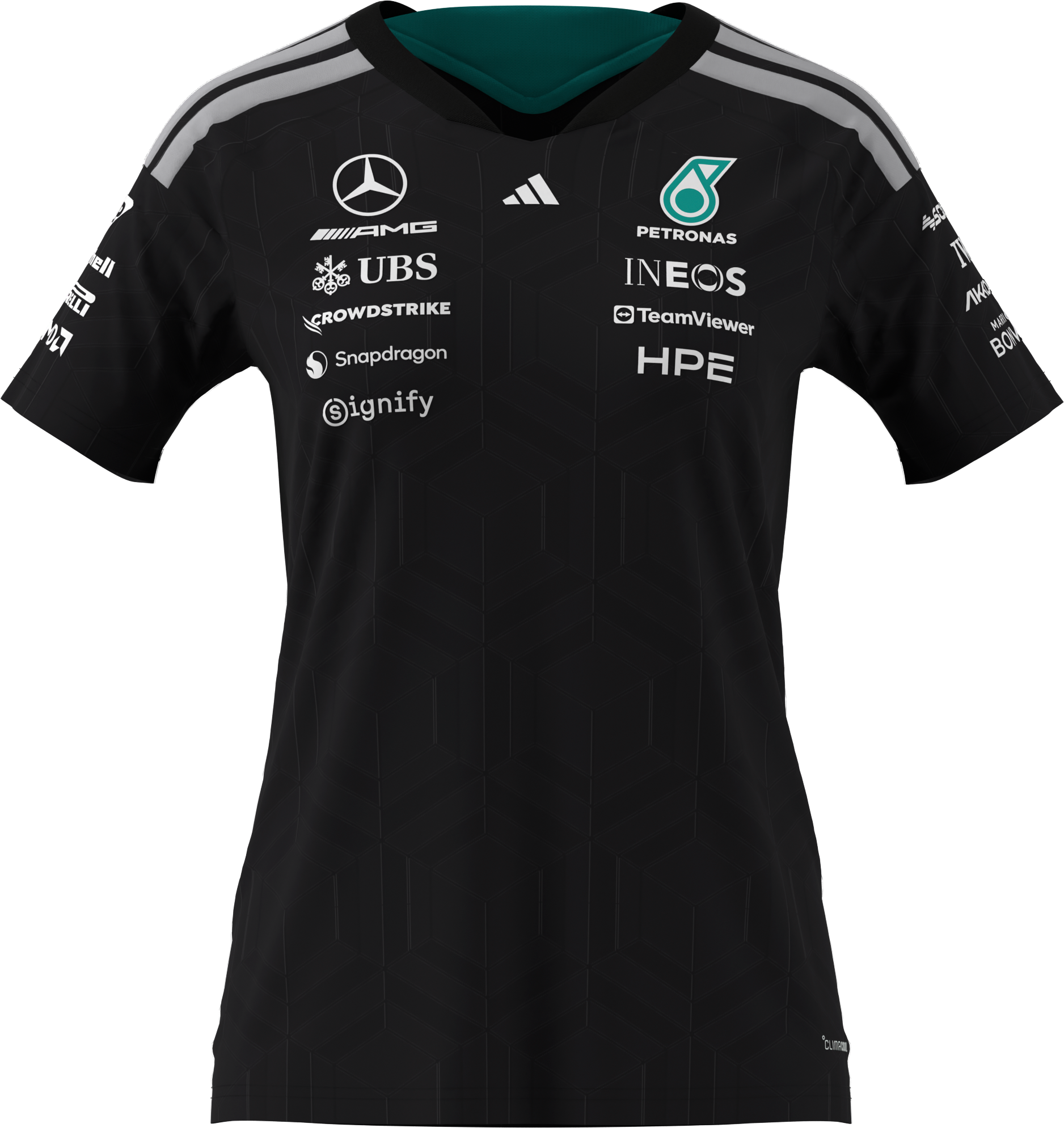 Women's T-shirt, Driver, Mercedes-AMG F1 - black, L
