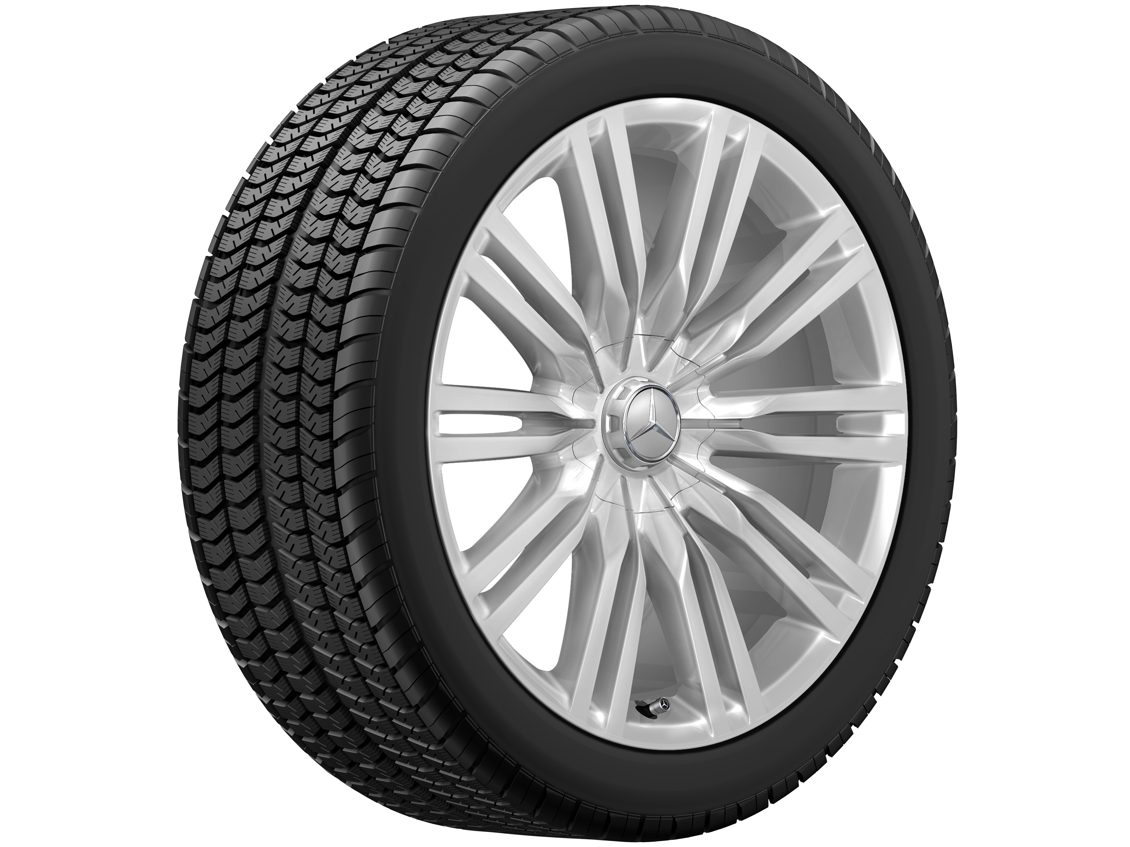 10-twin-spoke wheel, 50.8 cm (20-inch) - 10 J x 20 ET 48,1, silver-coloured, polished