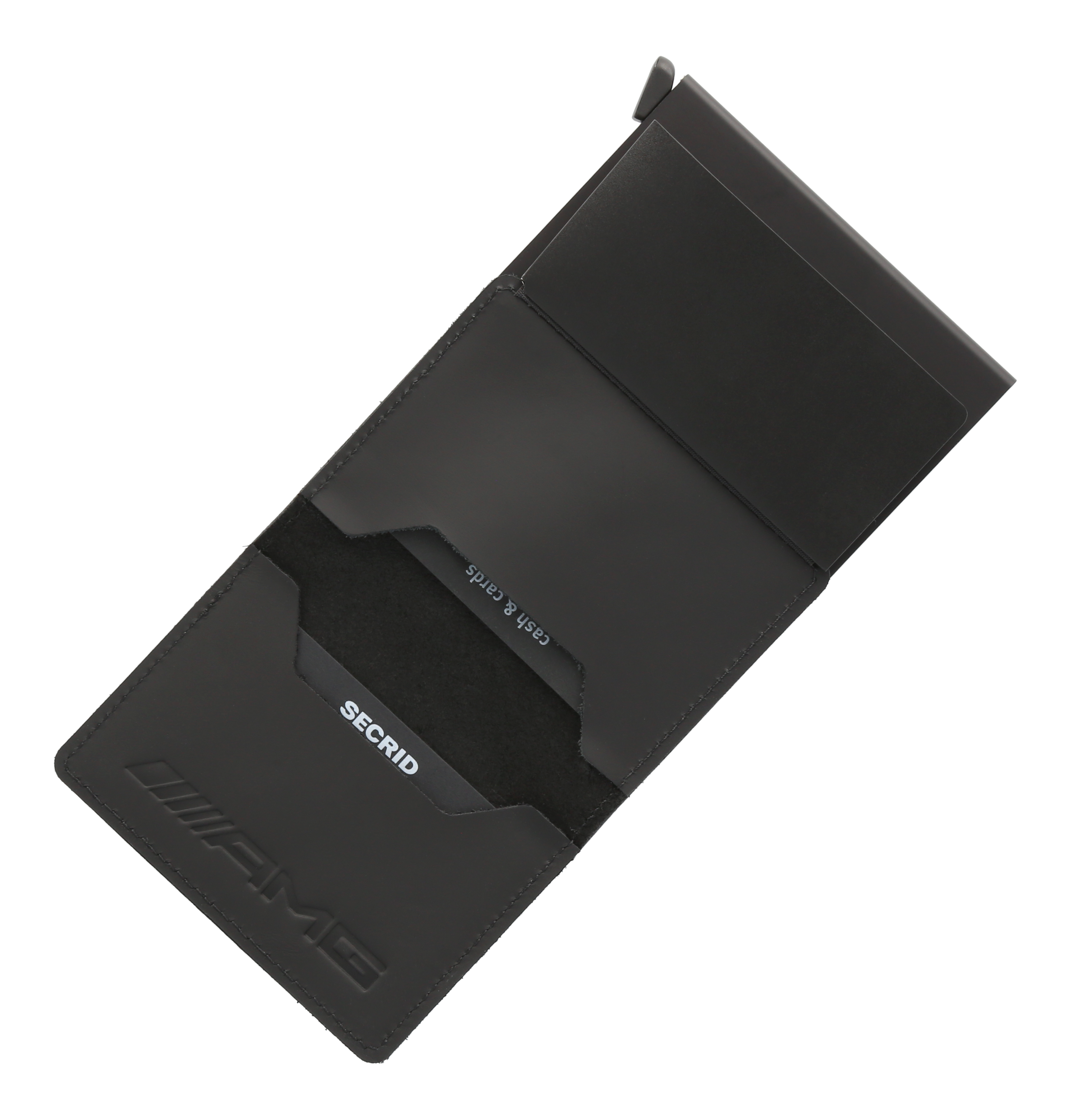 AMG slim wallet - black, Leather