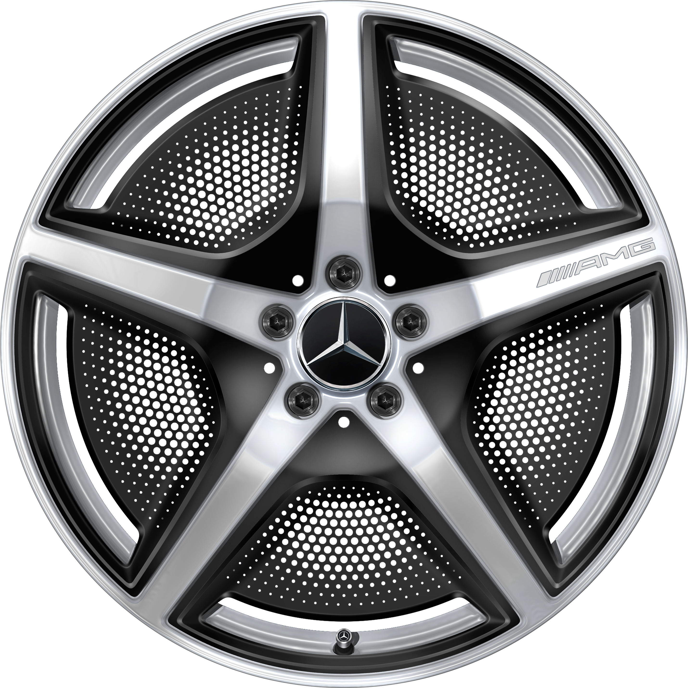 AMG 5-spoke wheel, 50.8 cm (20-inch) - 10 J x 20 ET 66, vanadium silver, high-gloss