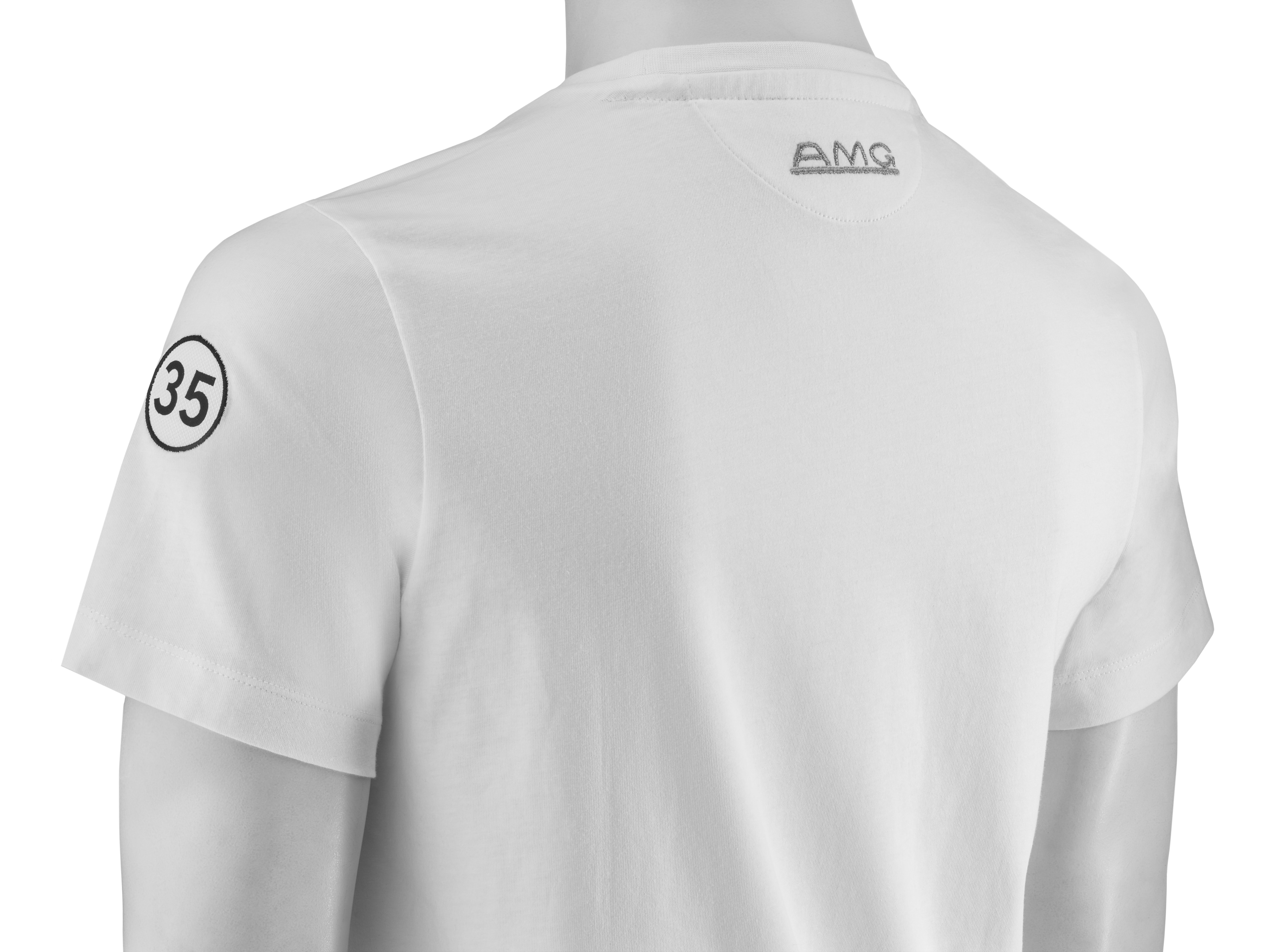 AMG T-Shirt Herren - weiß / gelb, XXL