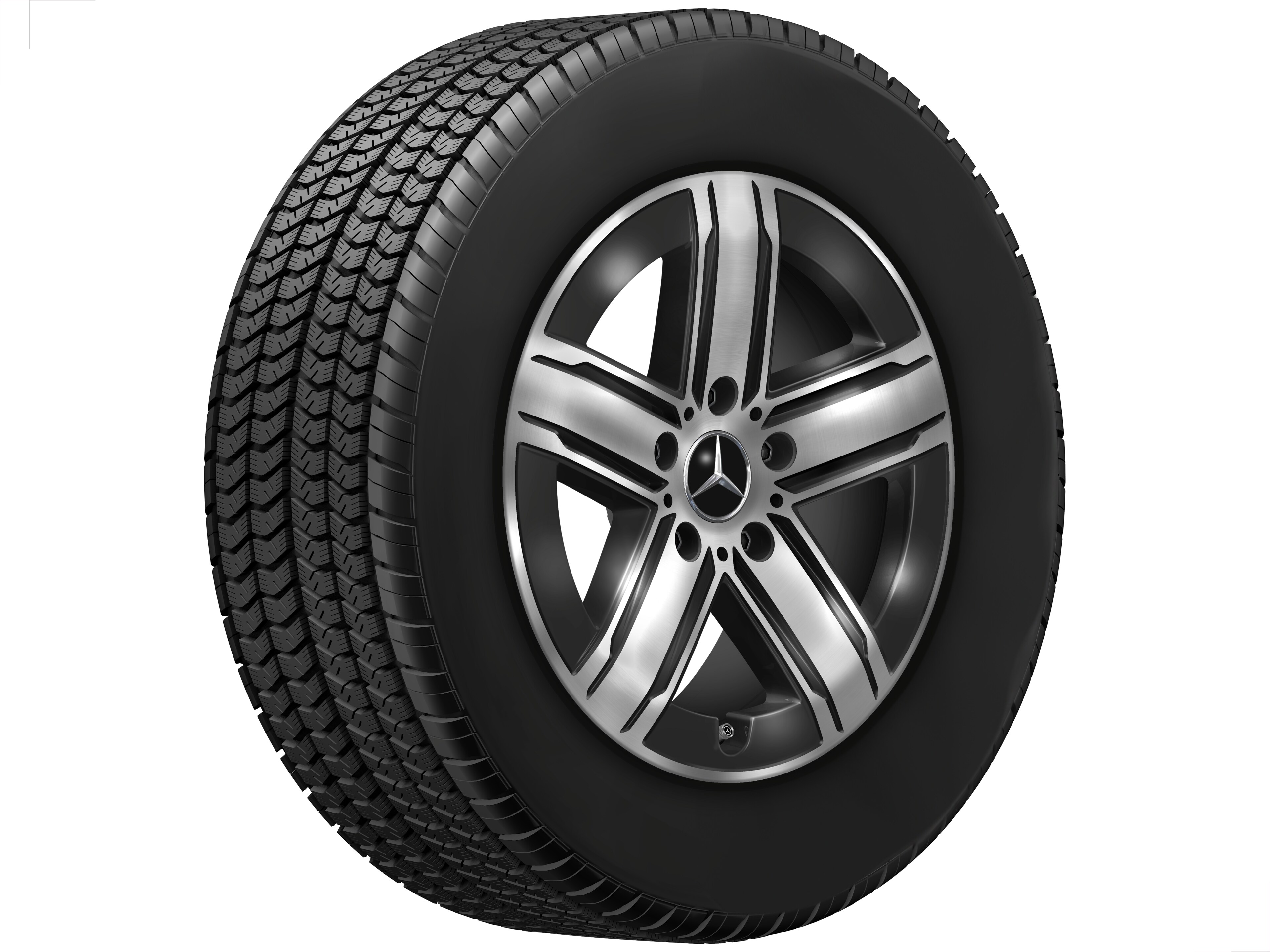 5-twin-spoke wheel - 7,5 J x 18 ET 43, black, high-sheen