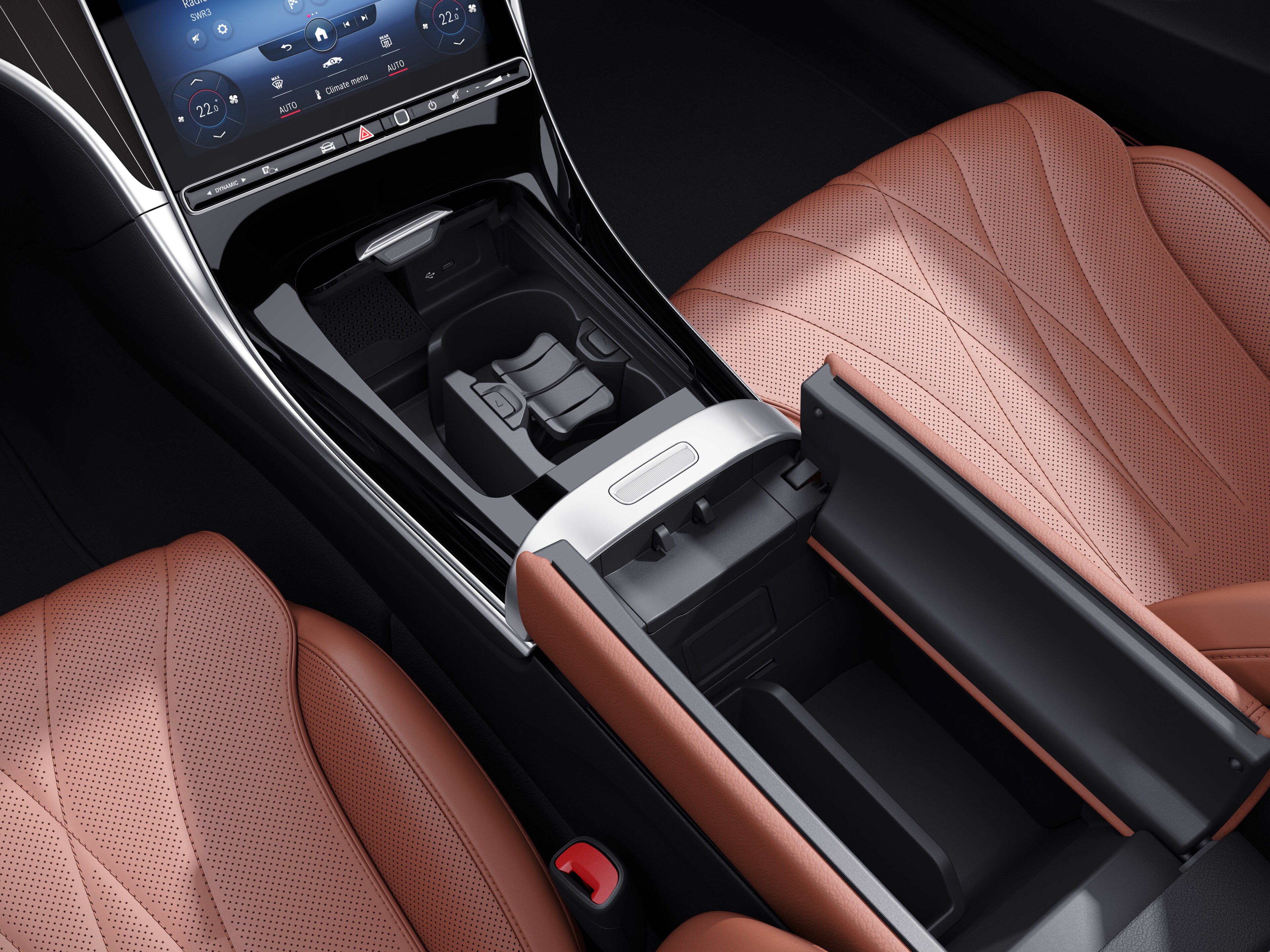 Drinks holder, Centre console - black, Plastic