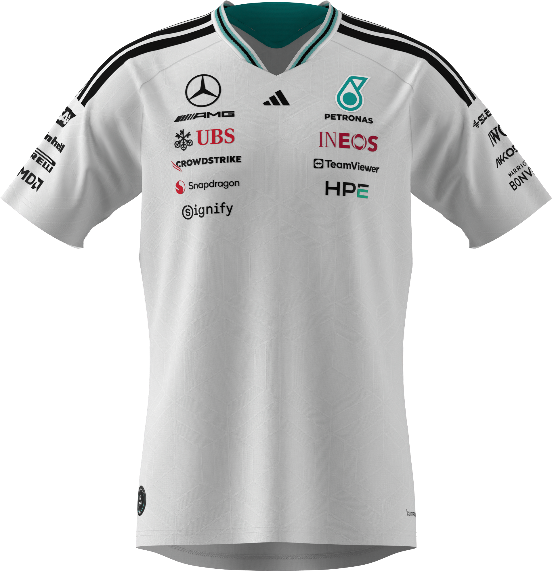 T-Shirt Herren, Fahrer Authentic, Mercedes-AMG F1 - weiß, L