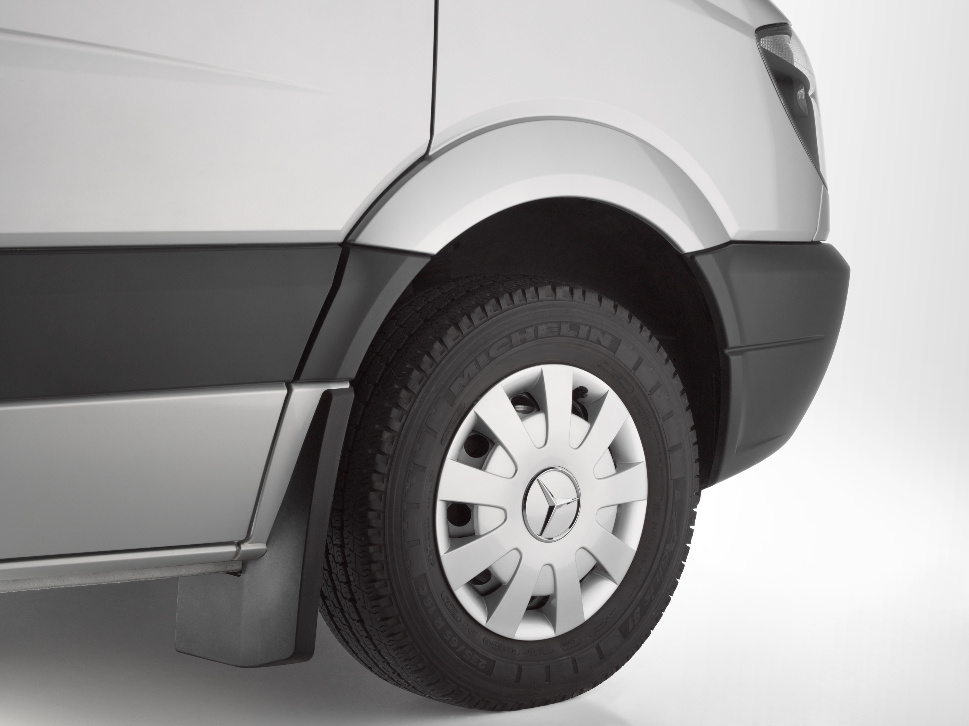 Protective film for initial installation of mud flaps, Set of 4 - transparent