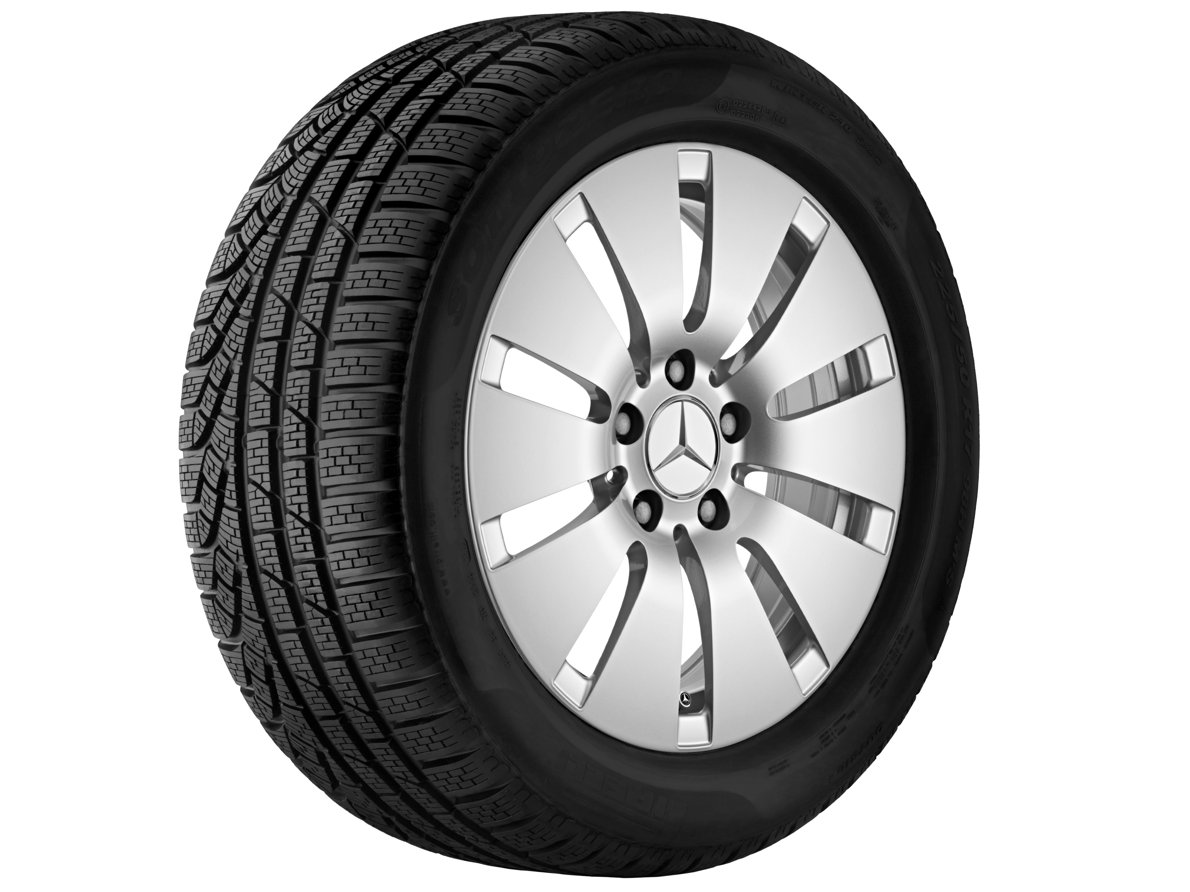 10-hole wheel, 45.7 cm (18-inch) - 8 J x 18 ET 43, vanadium silver
