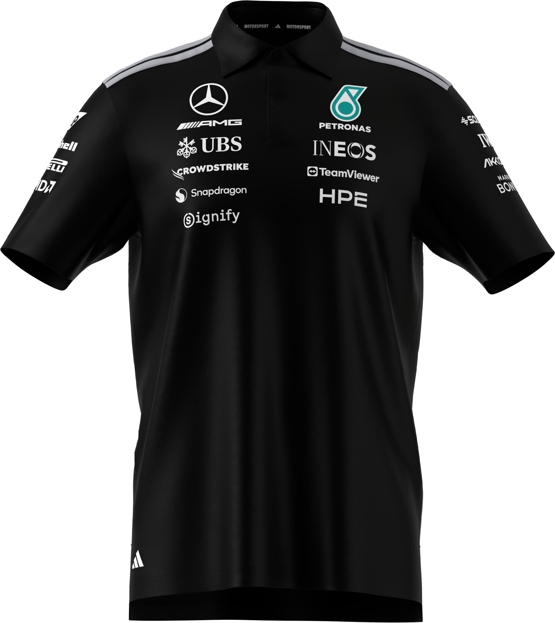 Men's polo shirt, Team, Mercedes-AMG F1 - black, M